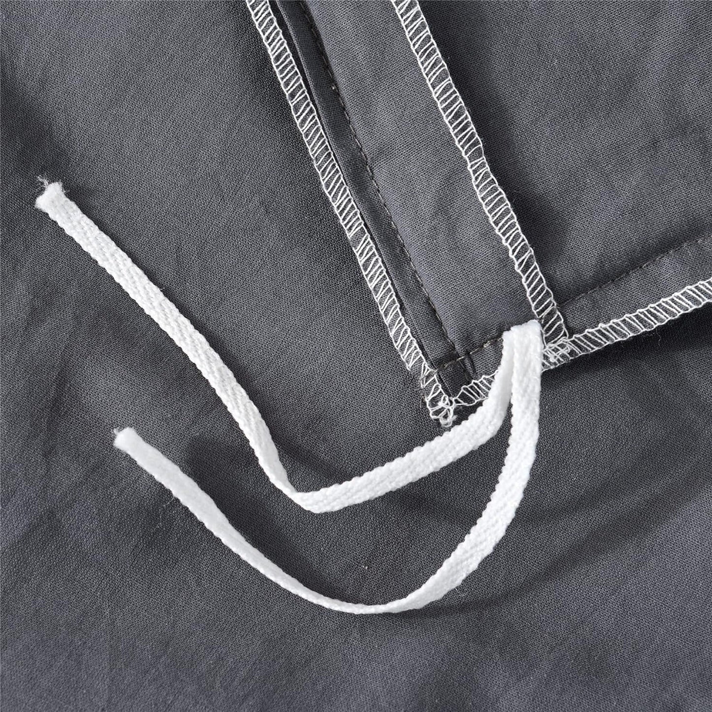 Ultra Soft 100% Washed Cloth Cotton Quilt Cover Set - Grey