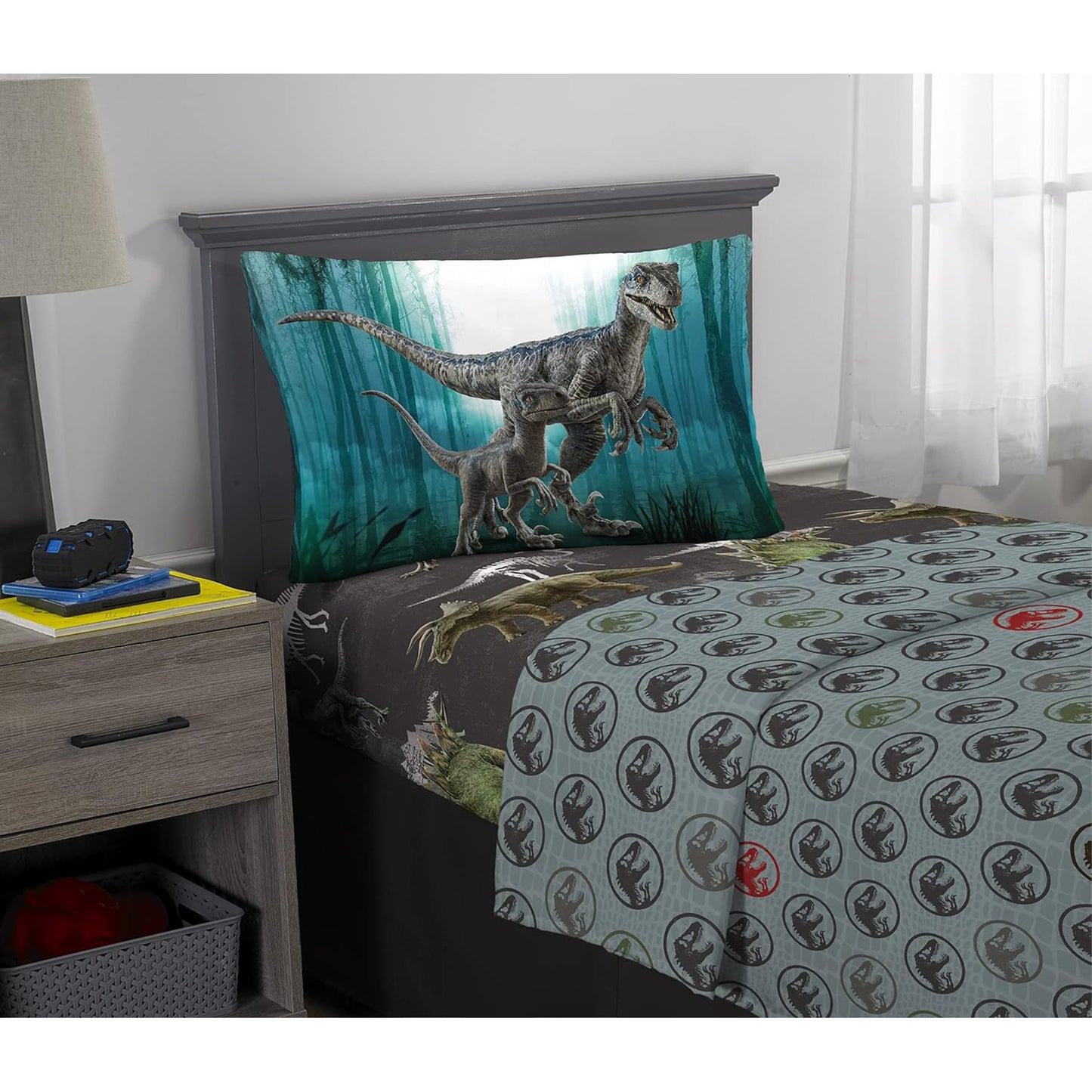 Kids Bedding Super Soft Microfibre Bed Sheet Set - Jurassic World Dominion