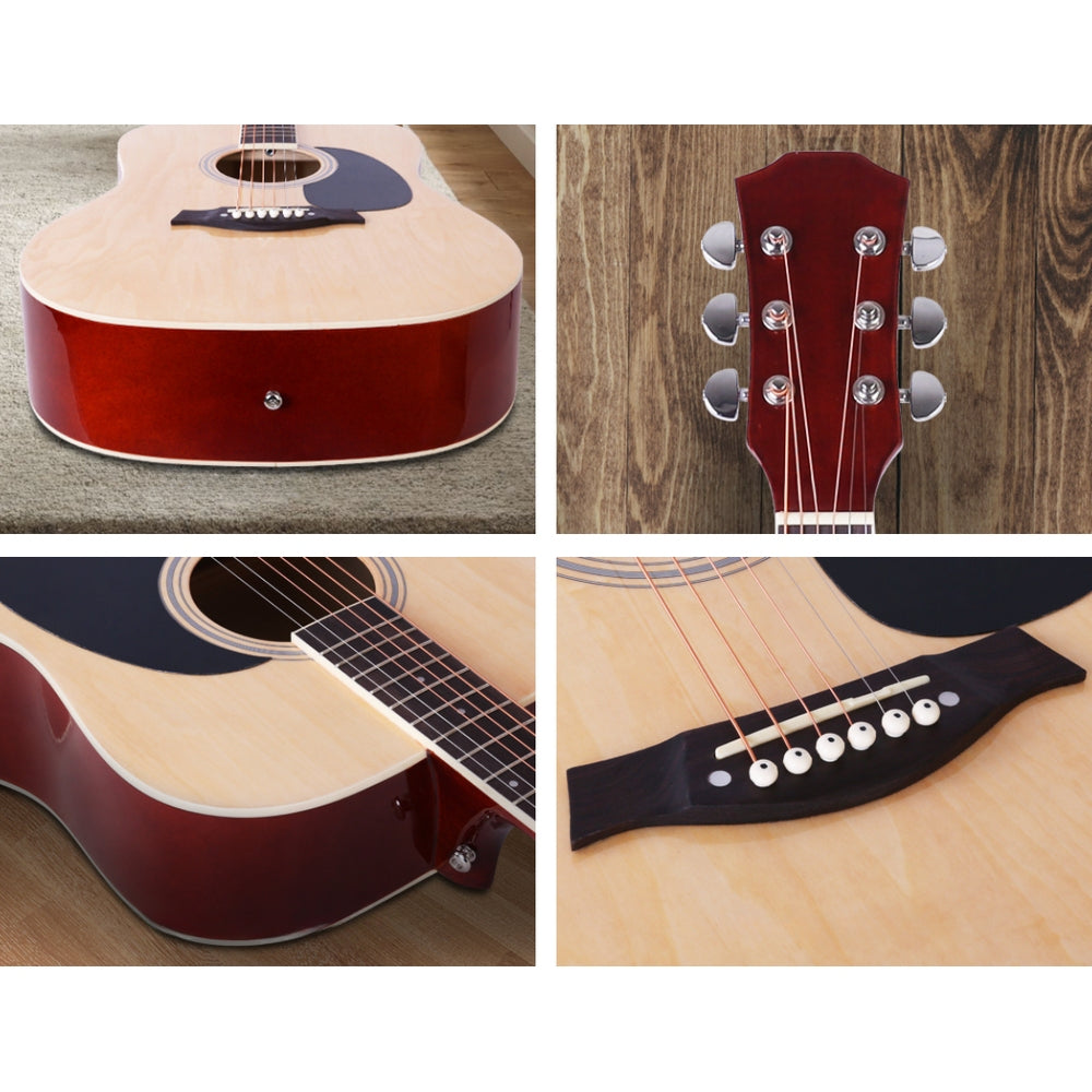 41 Inch Wooden Acoustic Guitar Natural Wood