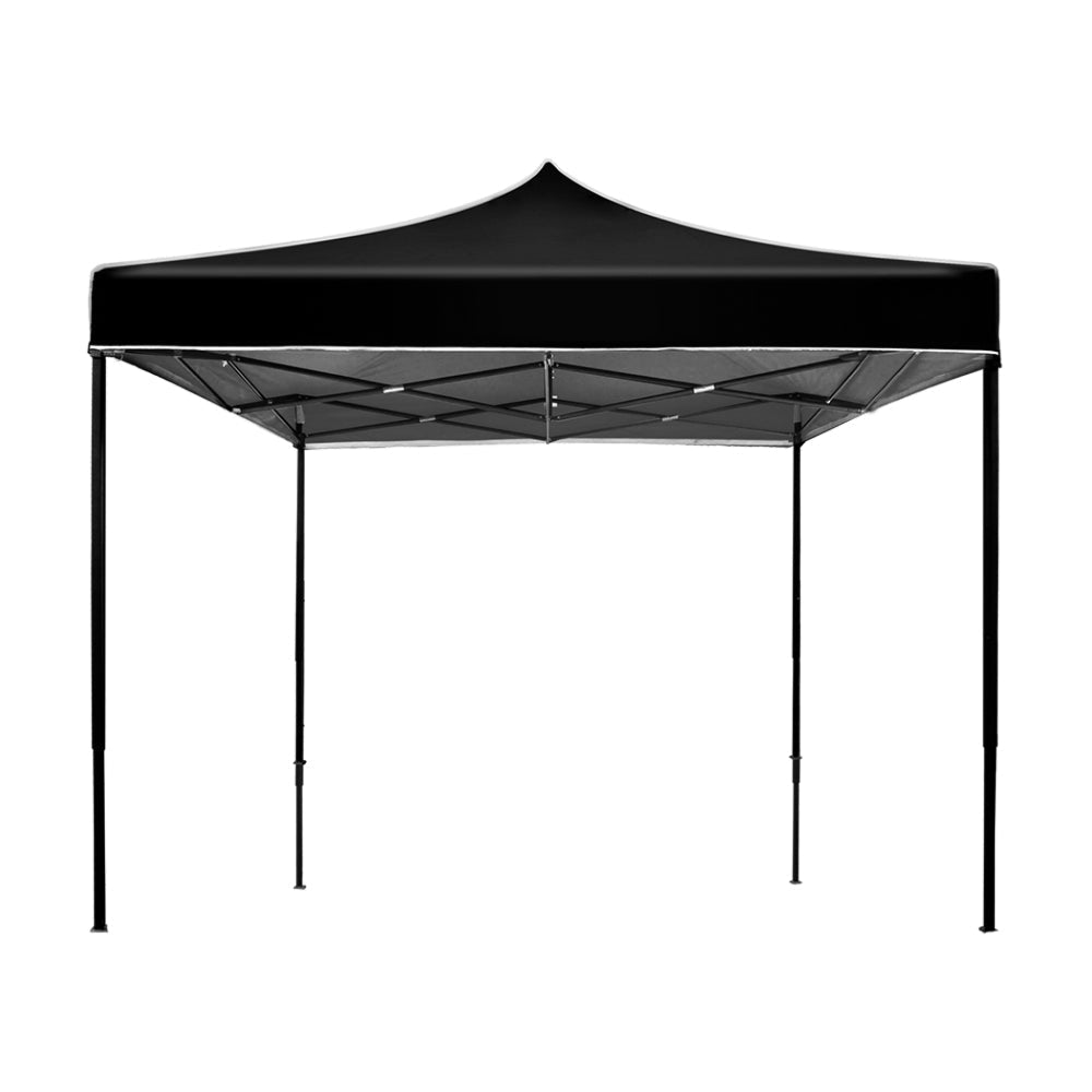 Gazebo Pop Up Marquee Outdoor Wedding Tent Kit Black - 3x3m