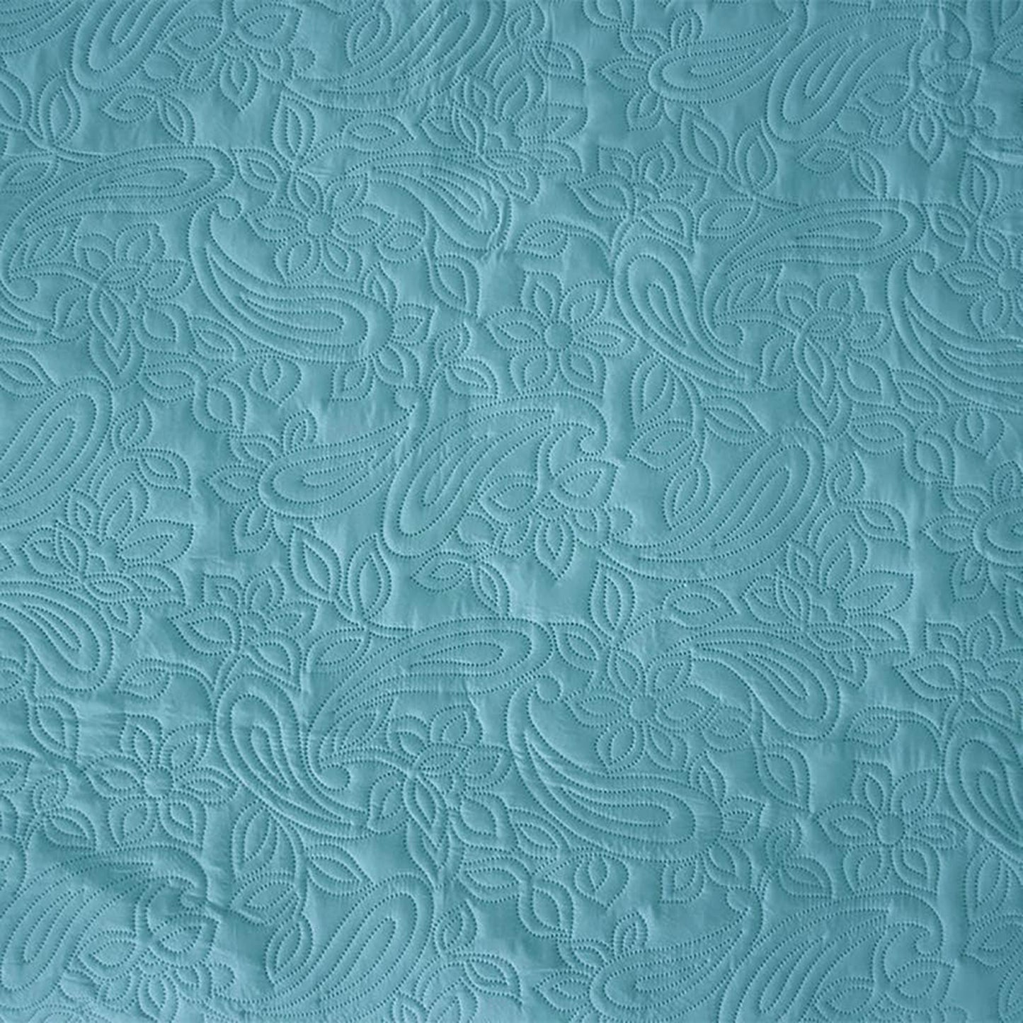 Intricate Paisley Embossed Coverlet Set - Peacock