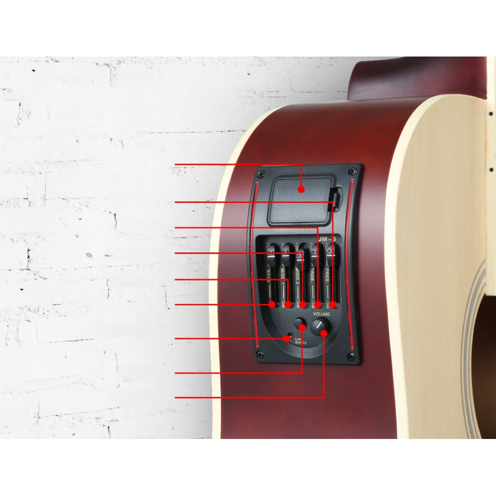 41" Inch Acoustic Guitar Wooden Classical EQ With Pickup Bass Natural