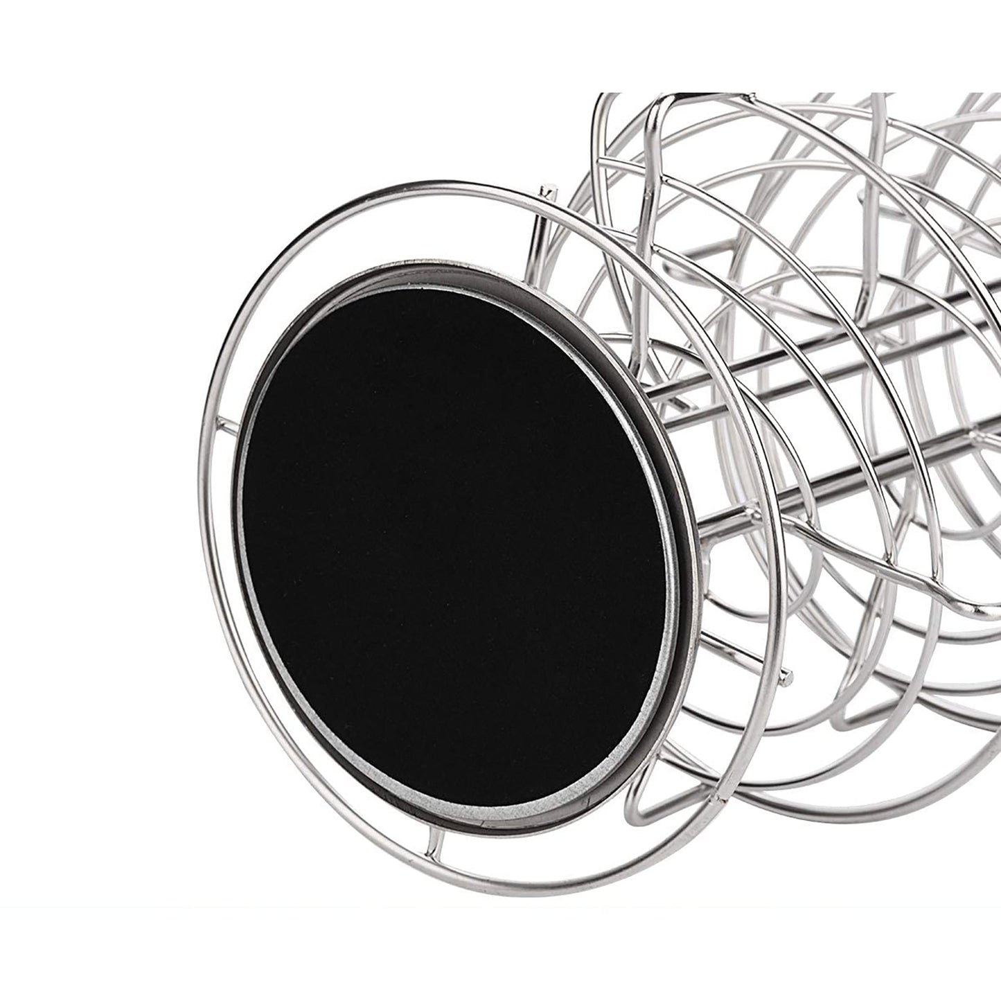 Spiral Design Stainless Steel Metal Egg Skelter Dispenser Storage Display Rack Rack - Silver