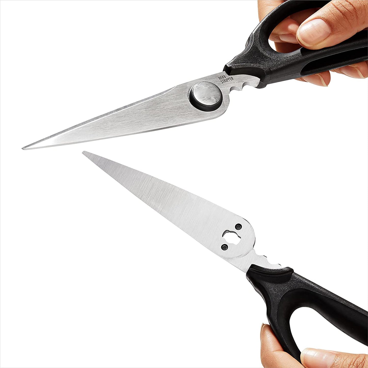 Stainless Steel Kitchen and Herb Scissors - Black