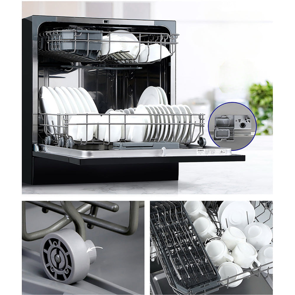 Benchtop Dishwasher Counter Bench Top Freestanding Dish Washer 8 Place