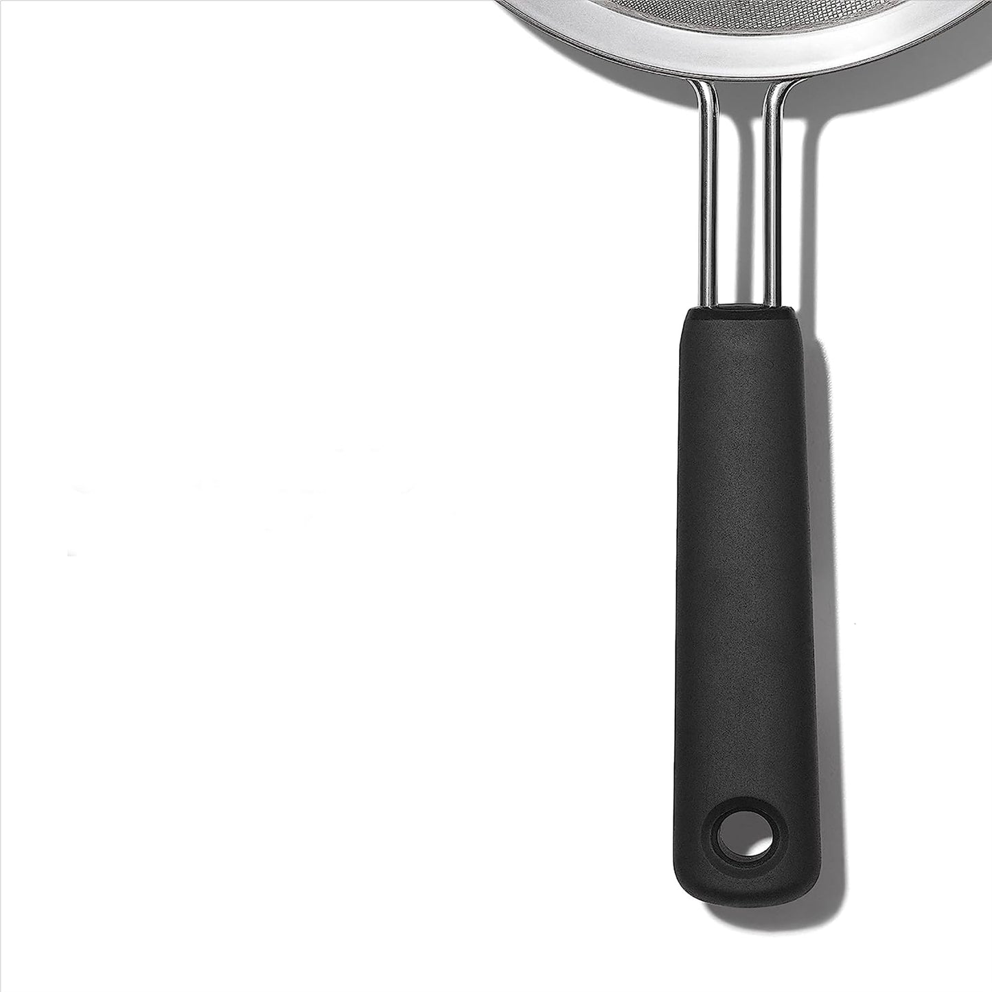 Sturdy Stainless Steel Mesh Strainer with Non Slip Handle - 8 Inch