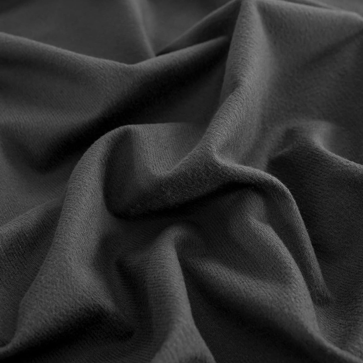 130 GSM Flannelette Soft Luxurious Micro Flannel Bed Sheet Set - Charcoal