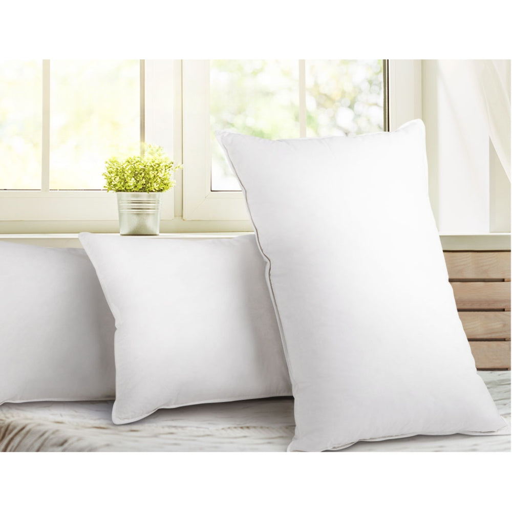 Bedding Pillow Medium Firm Microfibre Fiiling King - Set of 4