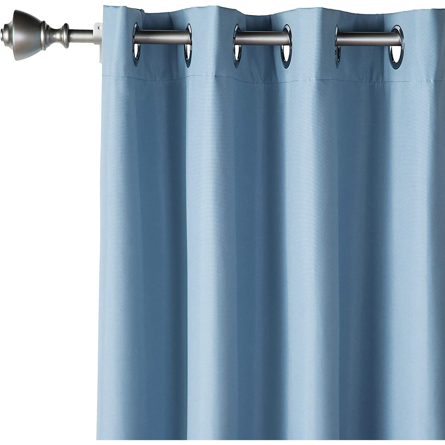 Room Darkening Blackout Window Curtains with Grommets 2 Panels - Light Blue