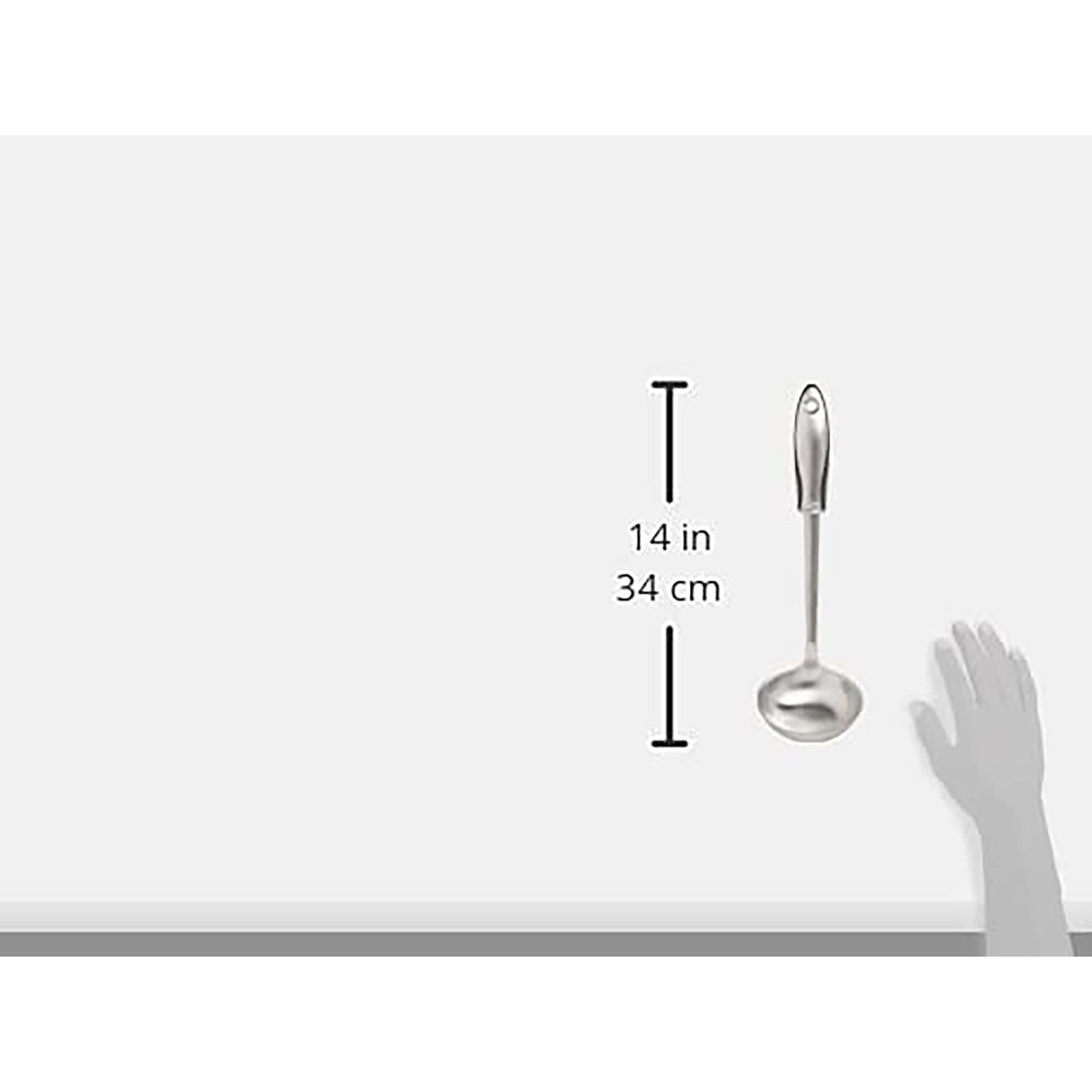Stainless Steel Soup Ladle Kitchen Utensil - Grey
