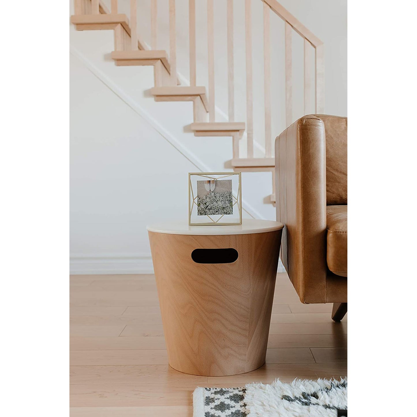 Geometric Prisma Picture Frame Photo Display for Desk Wall  4x4 Inch- Silver