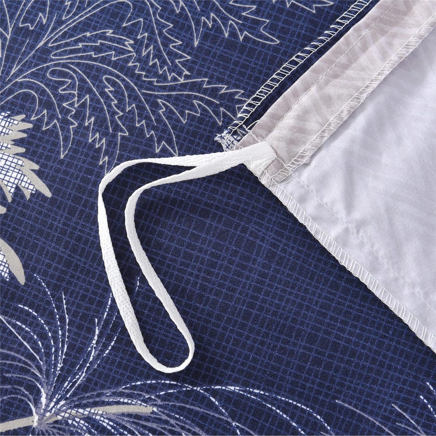 Soft Microfibre Bedding Quilt Cover Set - Navy Blue Floral