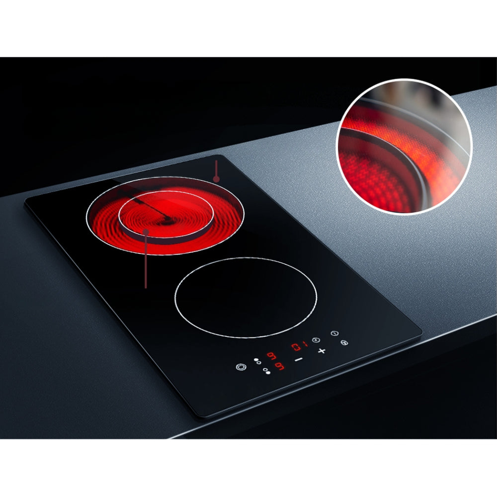 Electric Ceramic Cooktop 30cm Kitchen Cooker Cook Top Hob Touch Control 3-Zones