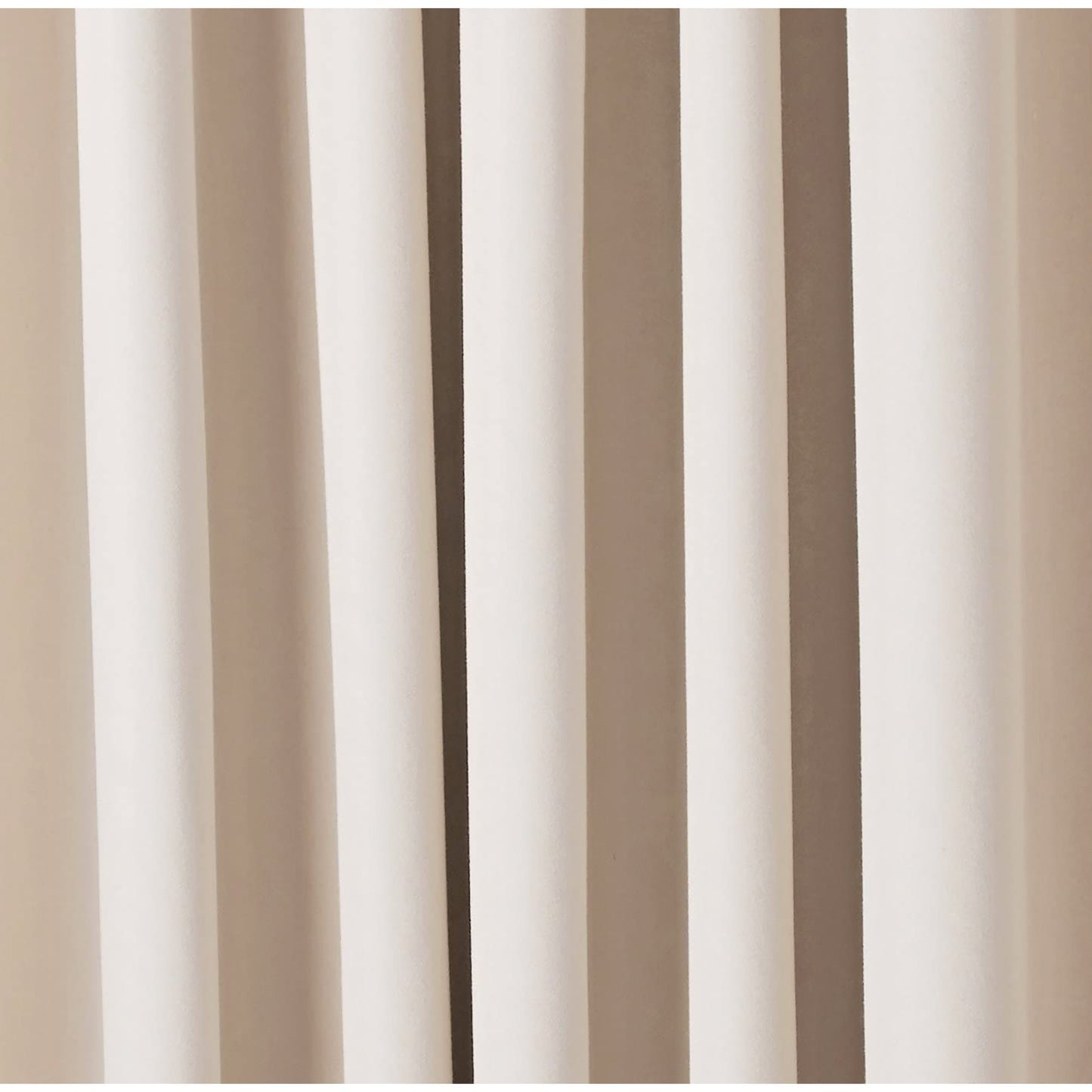 Room Darkening Blackout Window Curtains with Tie Backs Set 2 Panels - Beige