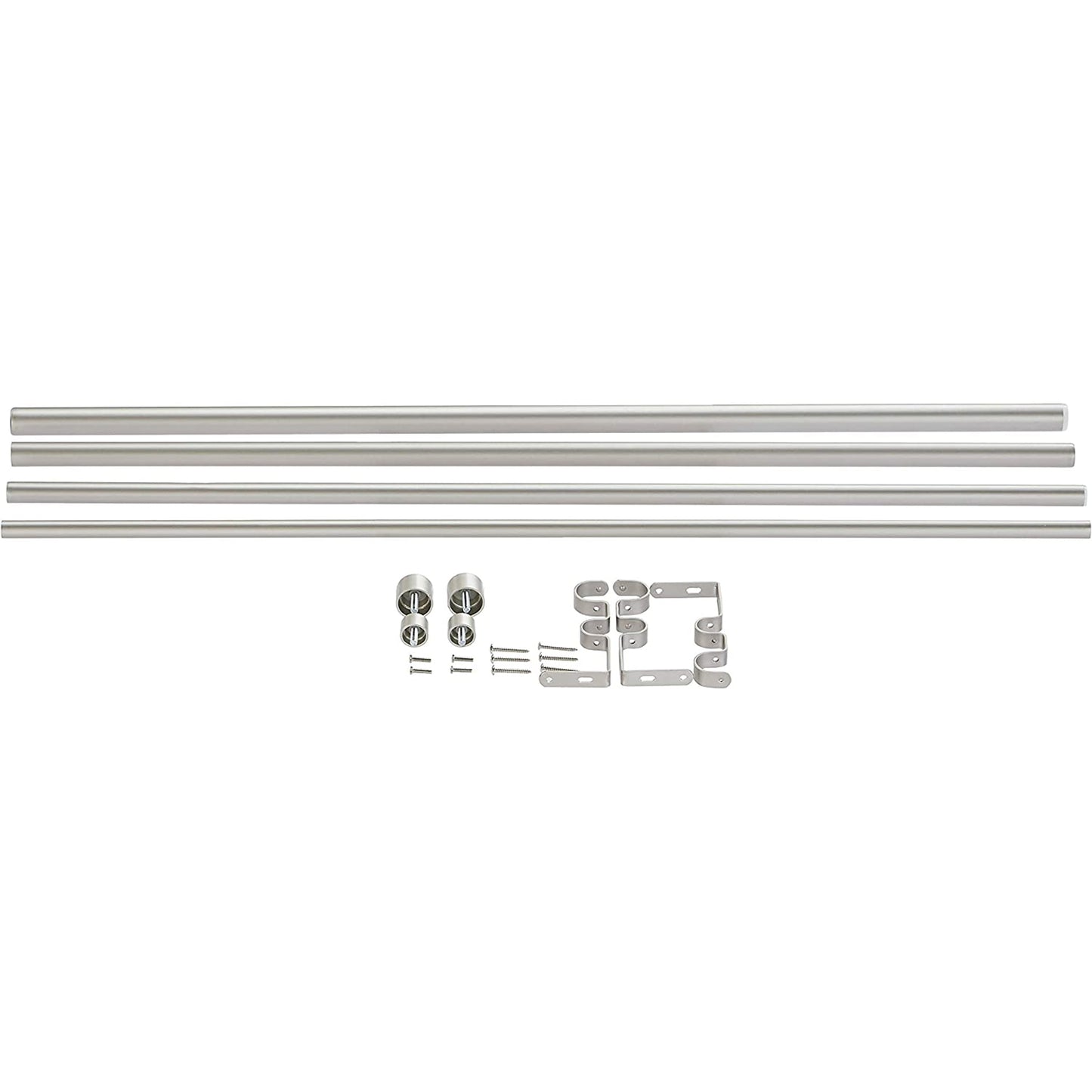 Eye Catching Metal Double Curtain Rod 36 to 72 - Nickel