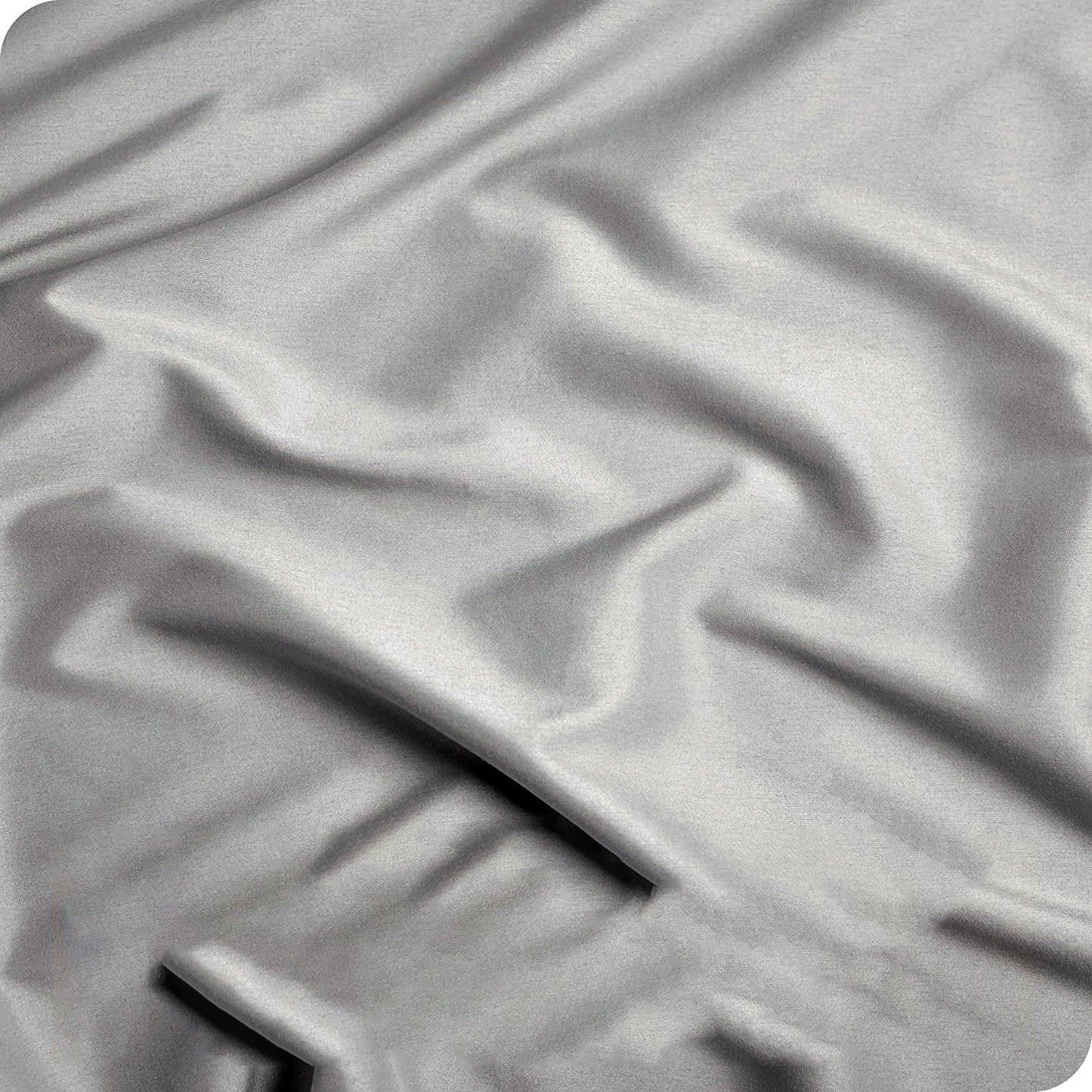 2000TC Ultra Soft Microfiber Zipper Closure Quilt Cover Set - Silver Grey