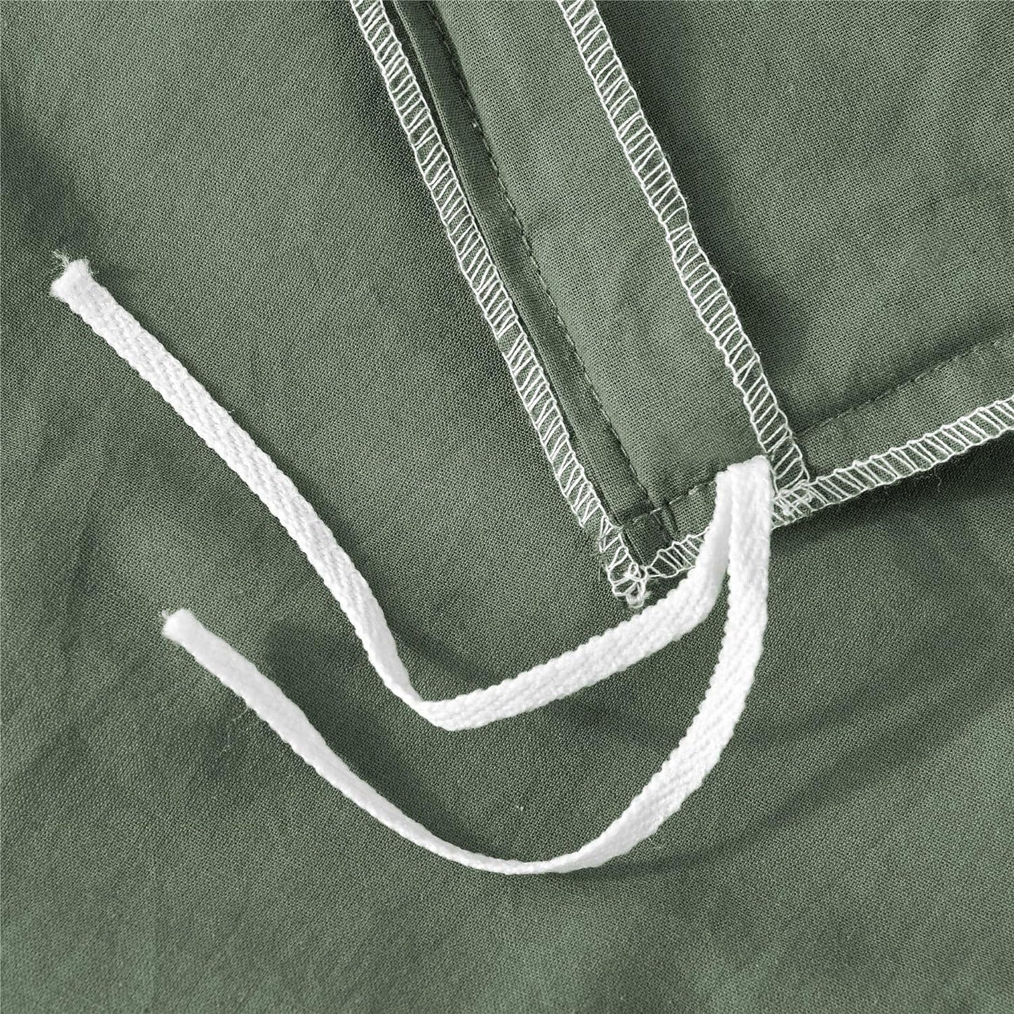 Ultra Soft 100% Washed Cloth Cotton Quilt Cover Set - Green