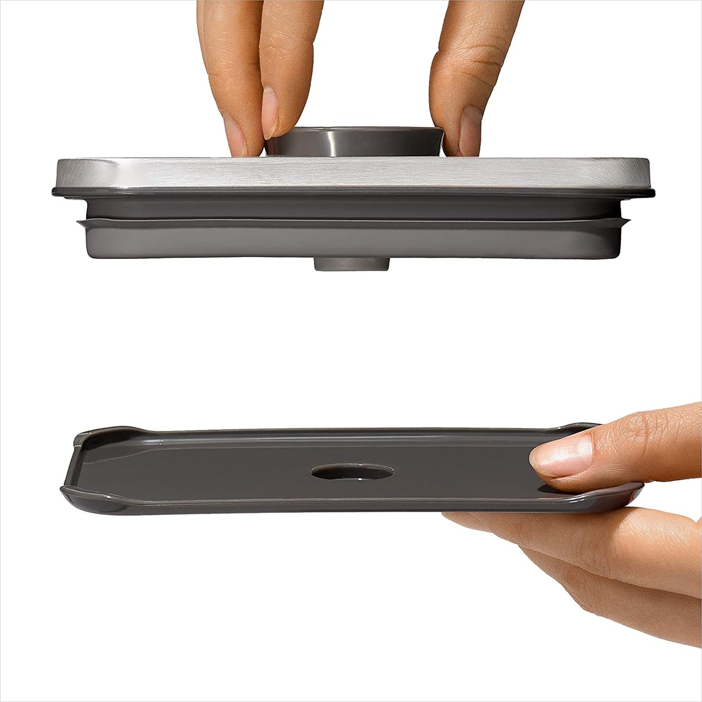 Stainless Steel Pop Rectangle Container 1 Litre - Clear