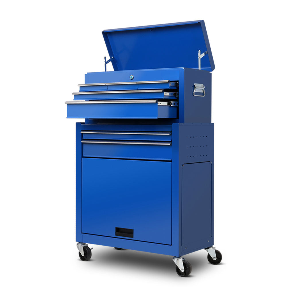 Tool Cart Trolley Mechanic Steel Storage Organizer 7 Drawer - Blue