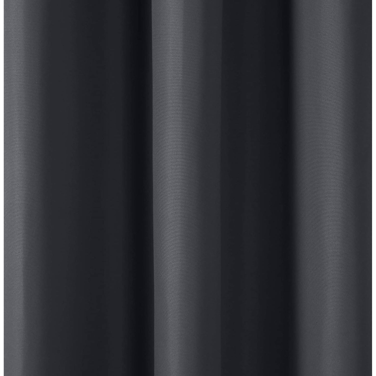 Room Darkening Blackout Window Curtains with Grommets 2 Panels - Black