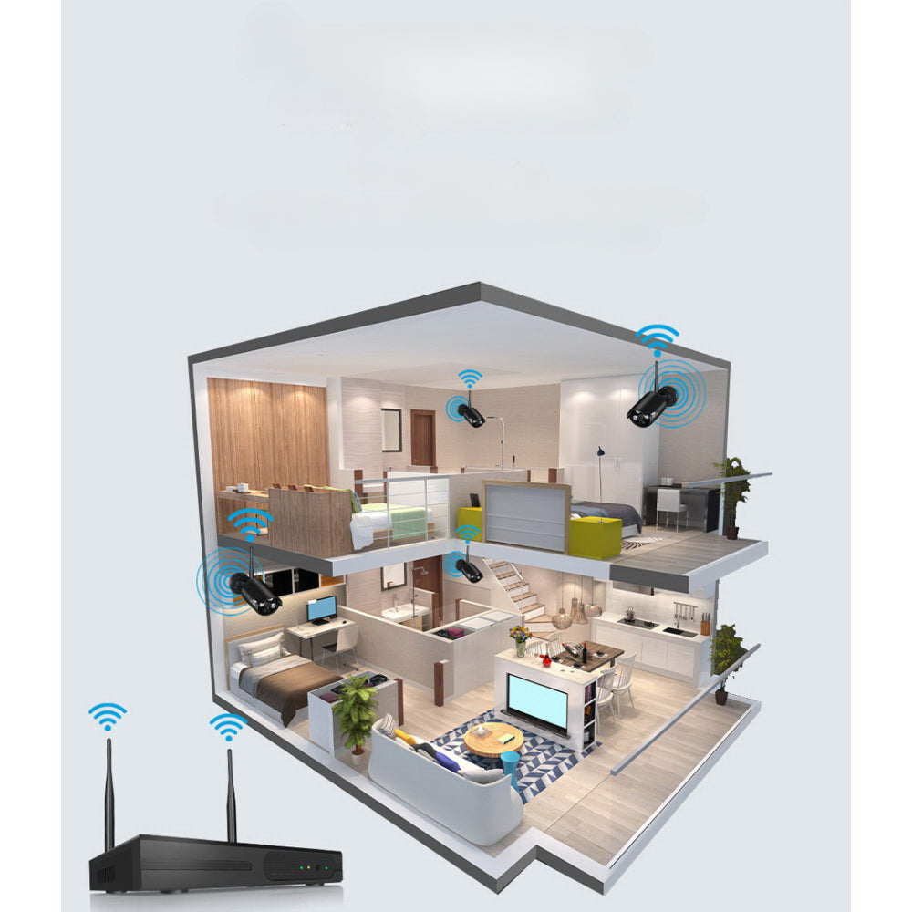 1080P 8CH Wireless Security Camera NVR Video