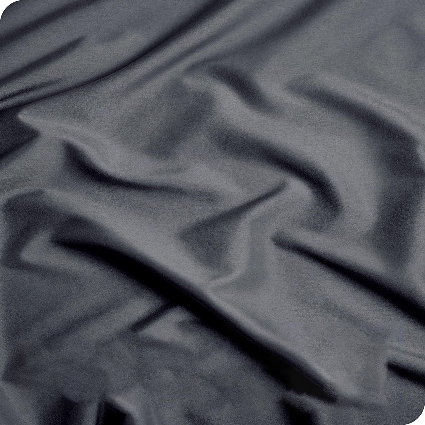 2000TC Ultra Soft Microfiber Zipper Closure Quilt Cover Set - Dark Grey