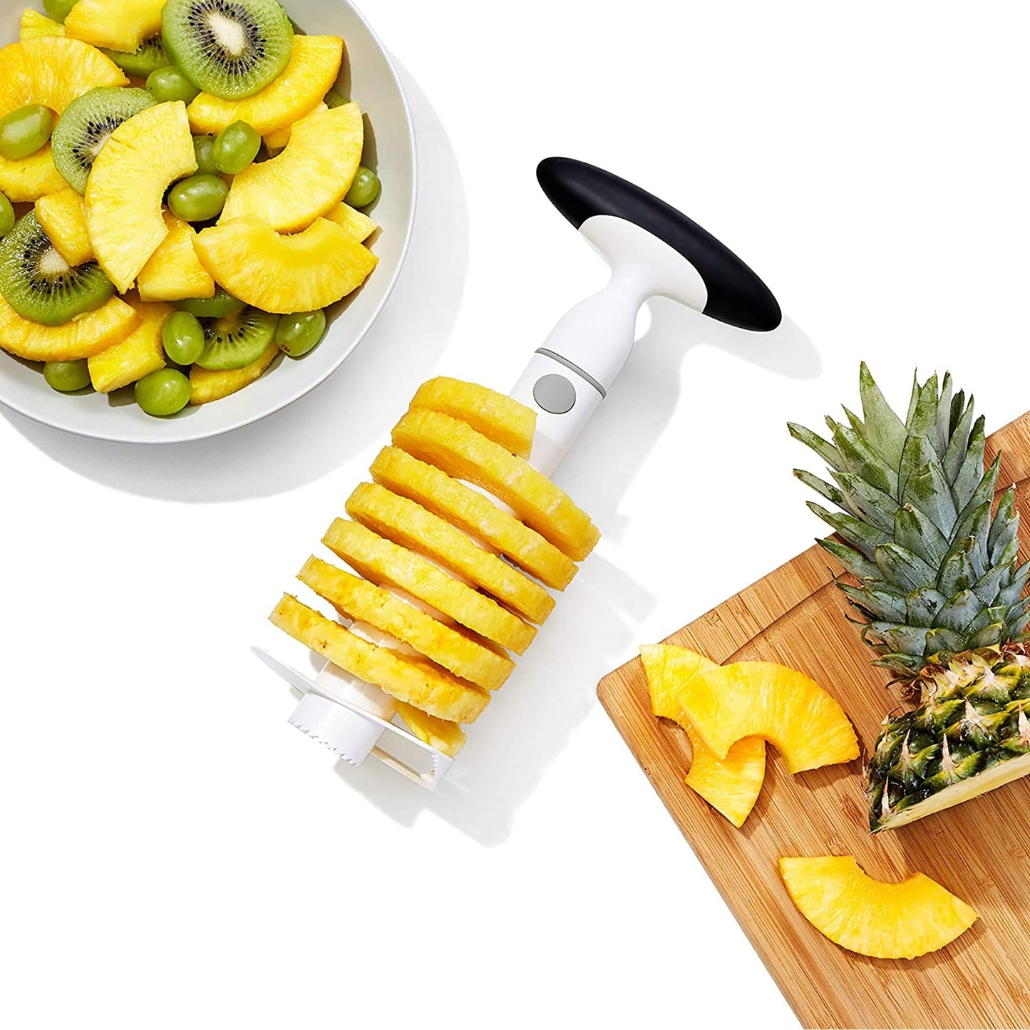Good Grip Ratcheting Pineapple Slicer - White