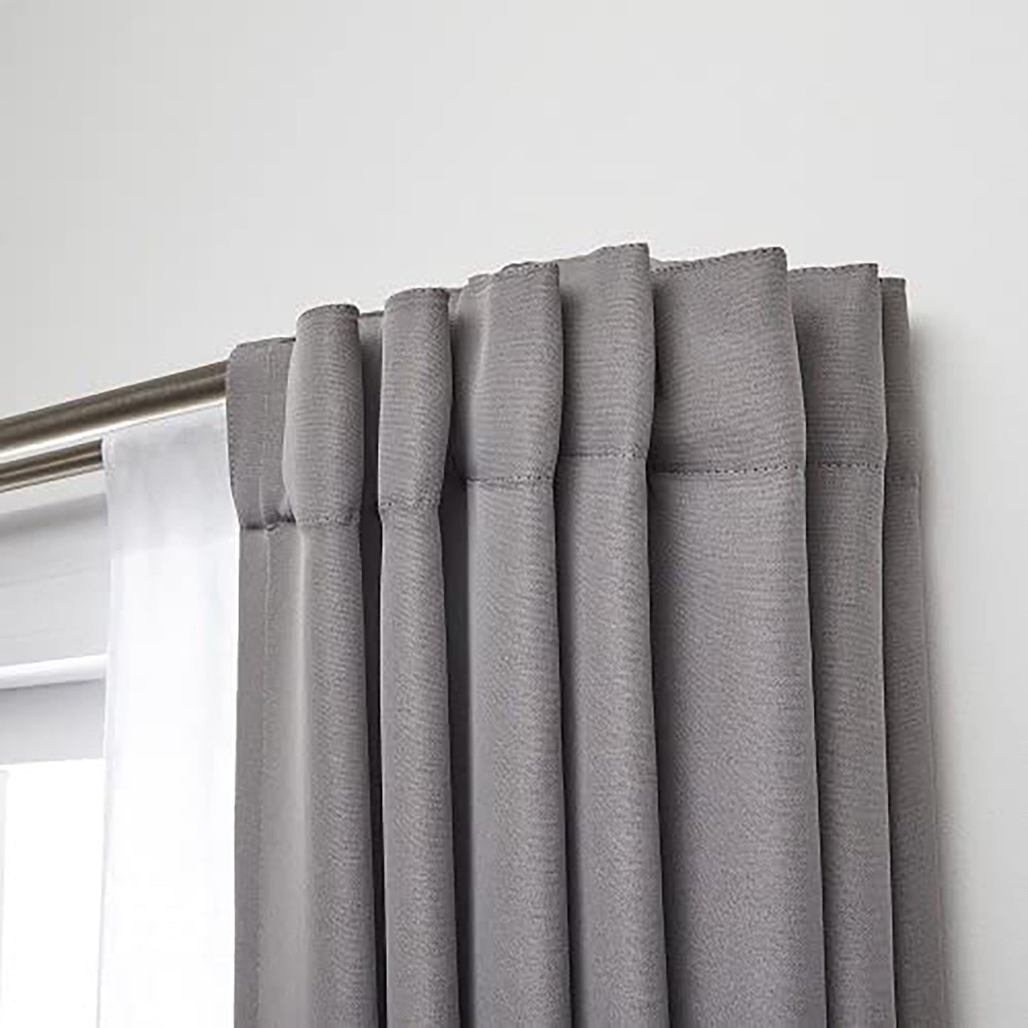 Twilight Room-Darkening Double Curtain Rod for Window 28 To 48 Inch - Matte Nickel
