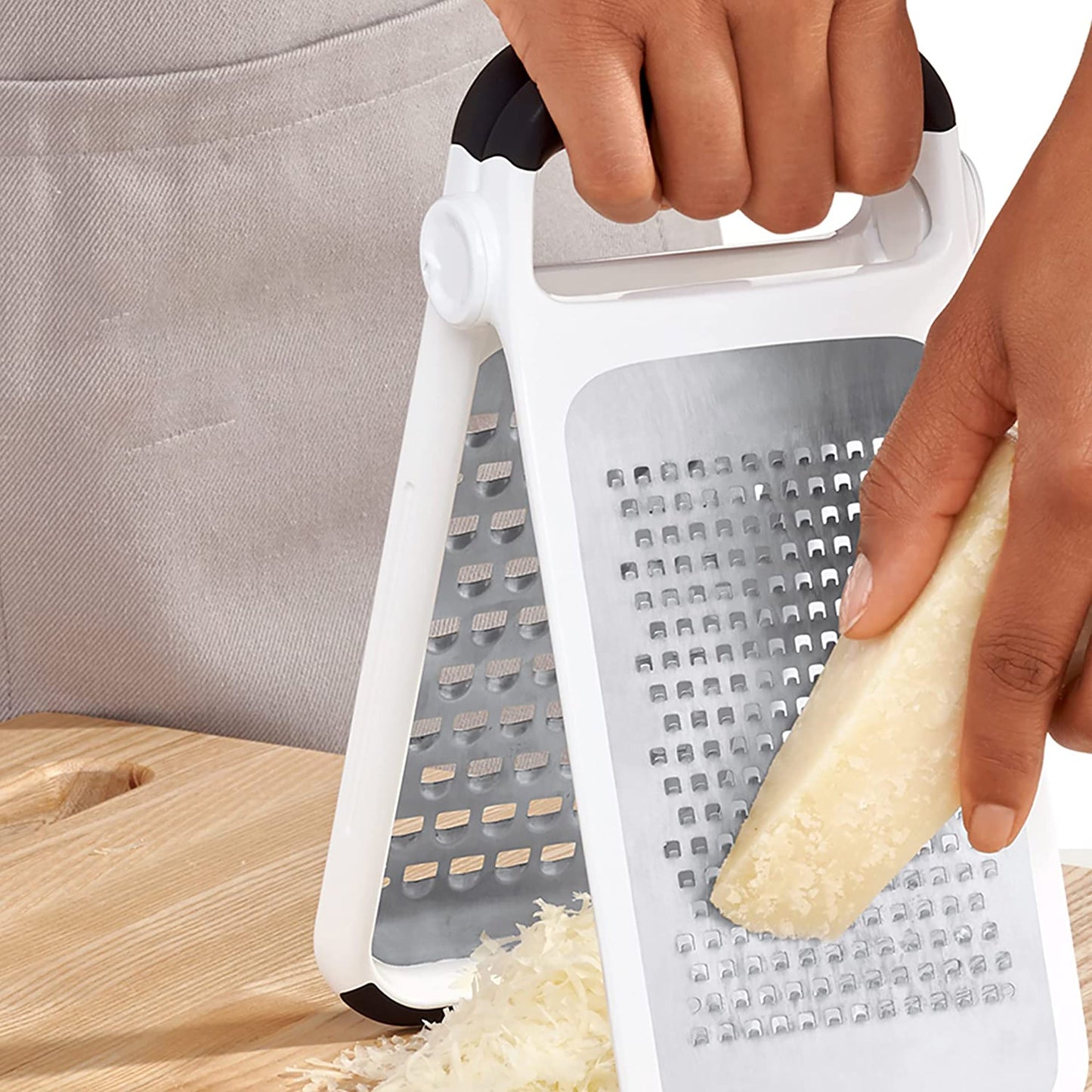 Etched Two-Fold Multi Grater - White