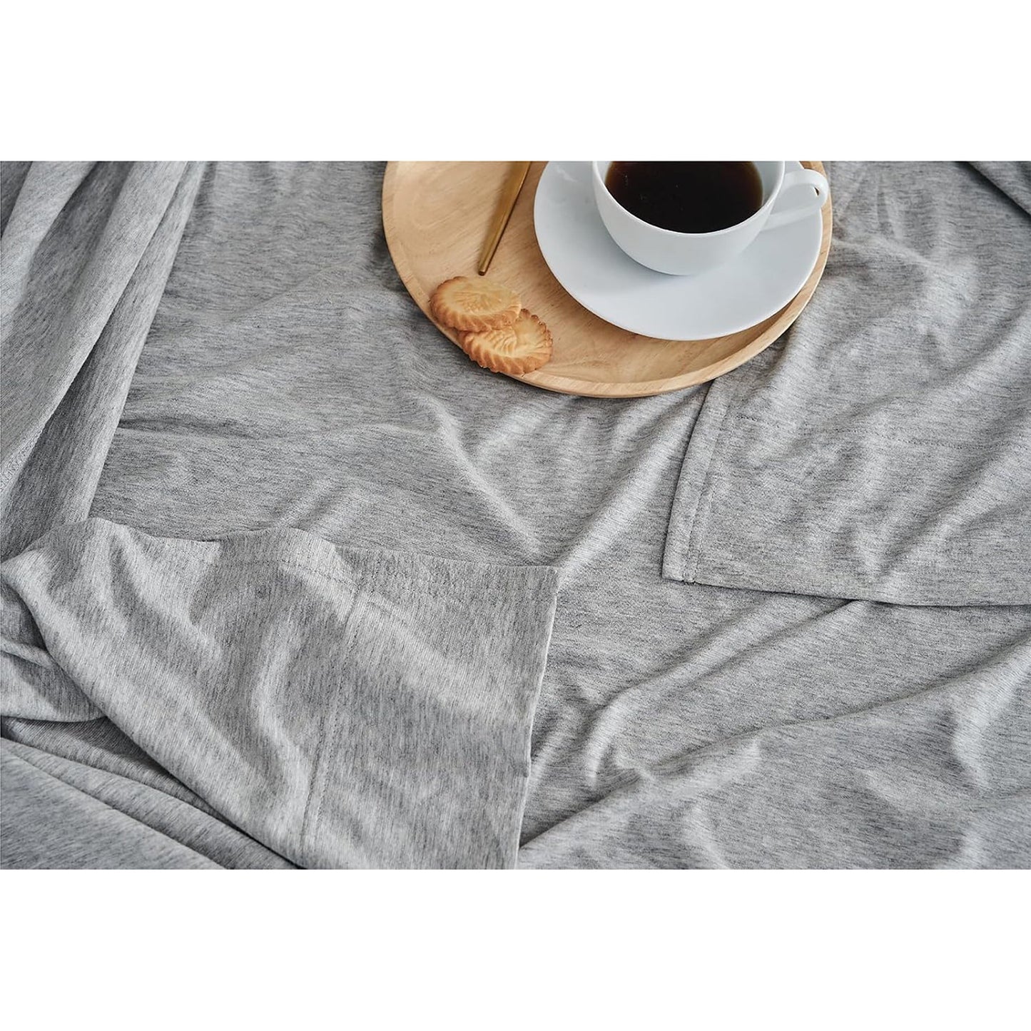 Breathable Skin-Friendly Ultra Soft Cotton Jersey Bed Sheet Set - Grey Marle