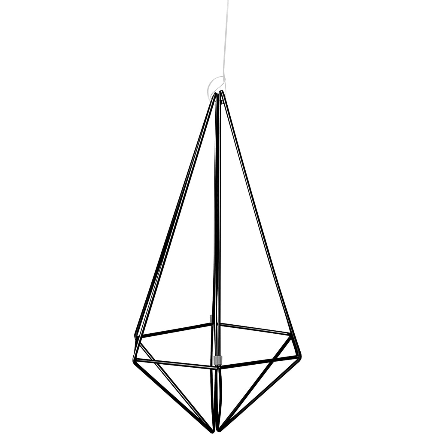 Geometric Sculptures Modern Metallic Wire Shapes Wall Decor Set of 6 - Black