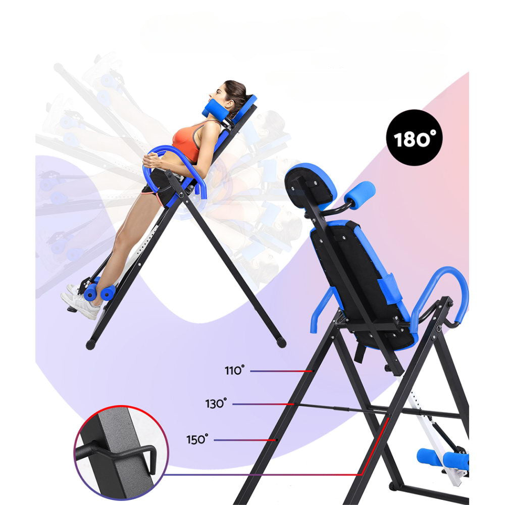 Gravity Inversion Table Foldable Stretcher Inverter Home Gym Fitness ...