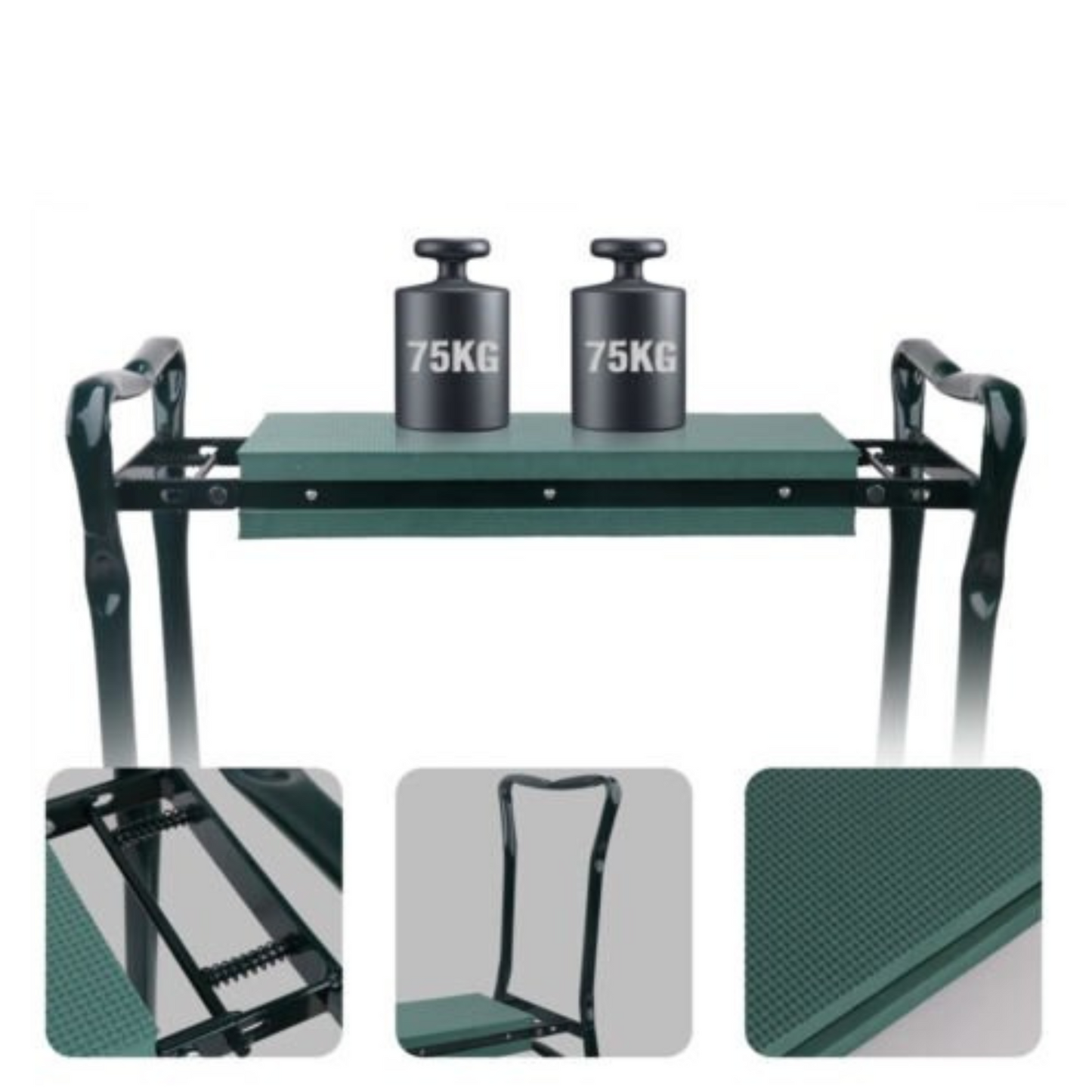Garden Kneeler with 150kg Capacity Foldable Kneeling Pad Seat Stool