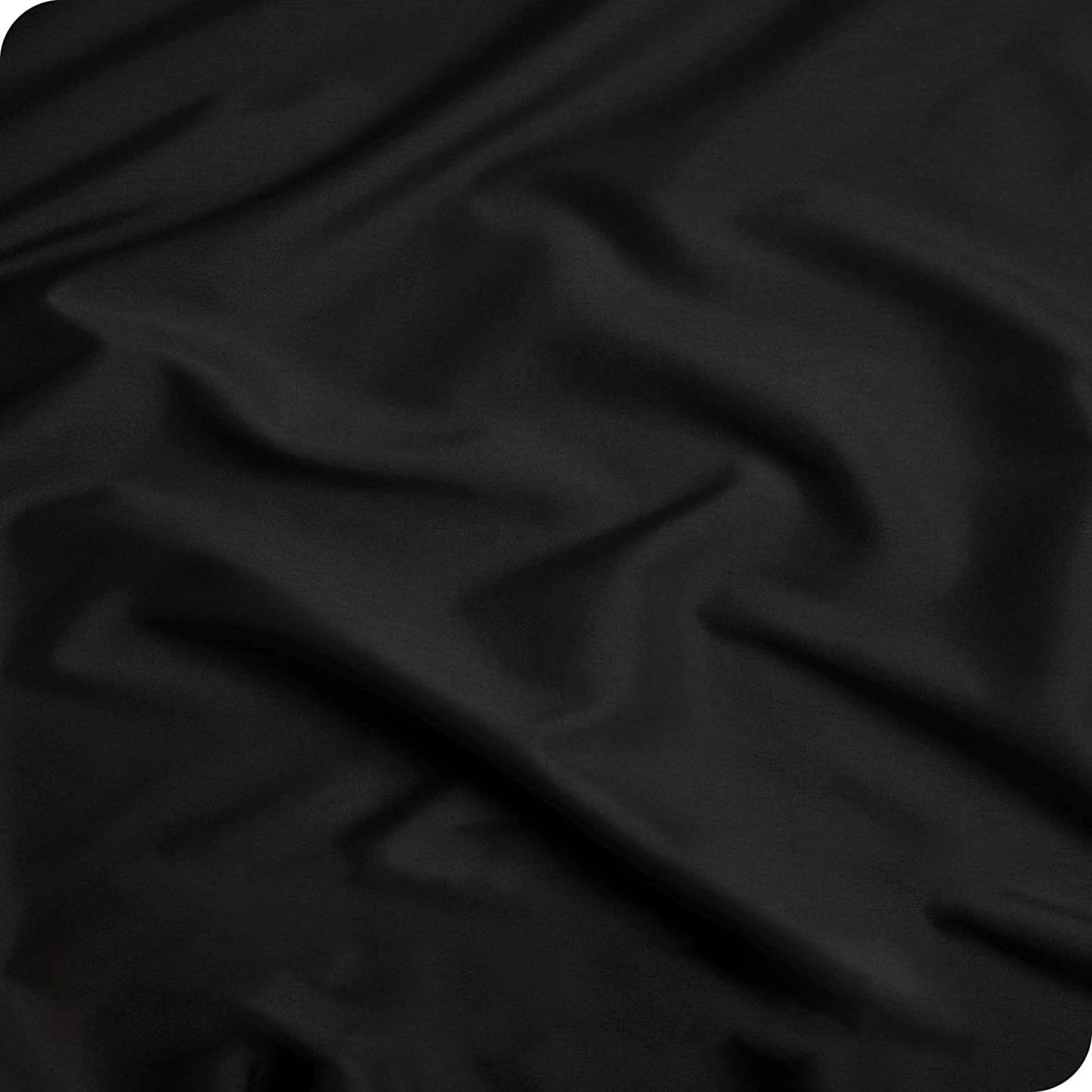 2000TC Ultra Soft Microfiber Zipper Closure Quilt Cover Set - Black