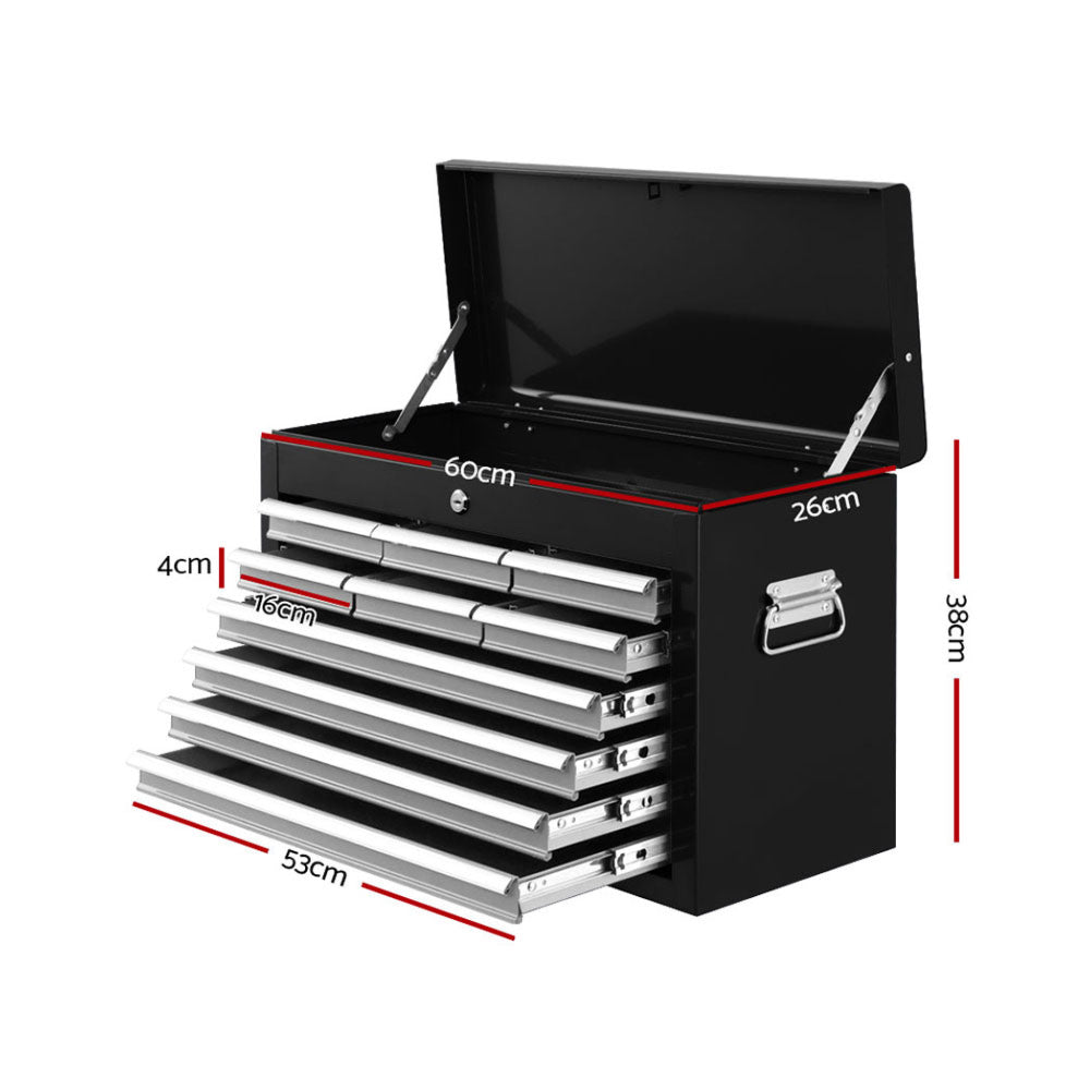 Tool Box Chest Trolley Cabinet Garage Storage Silver - 10 Drawers