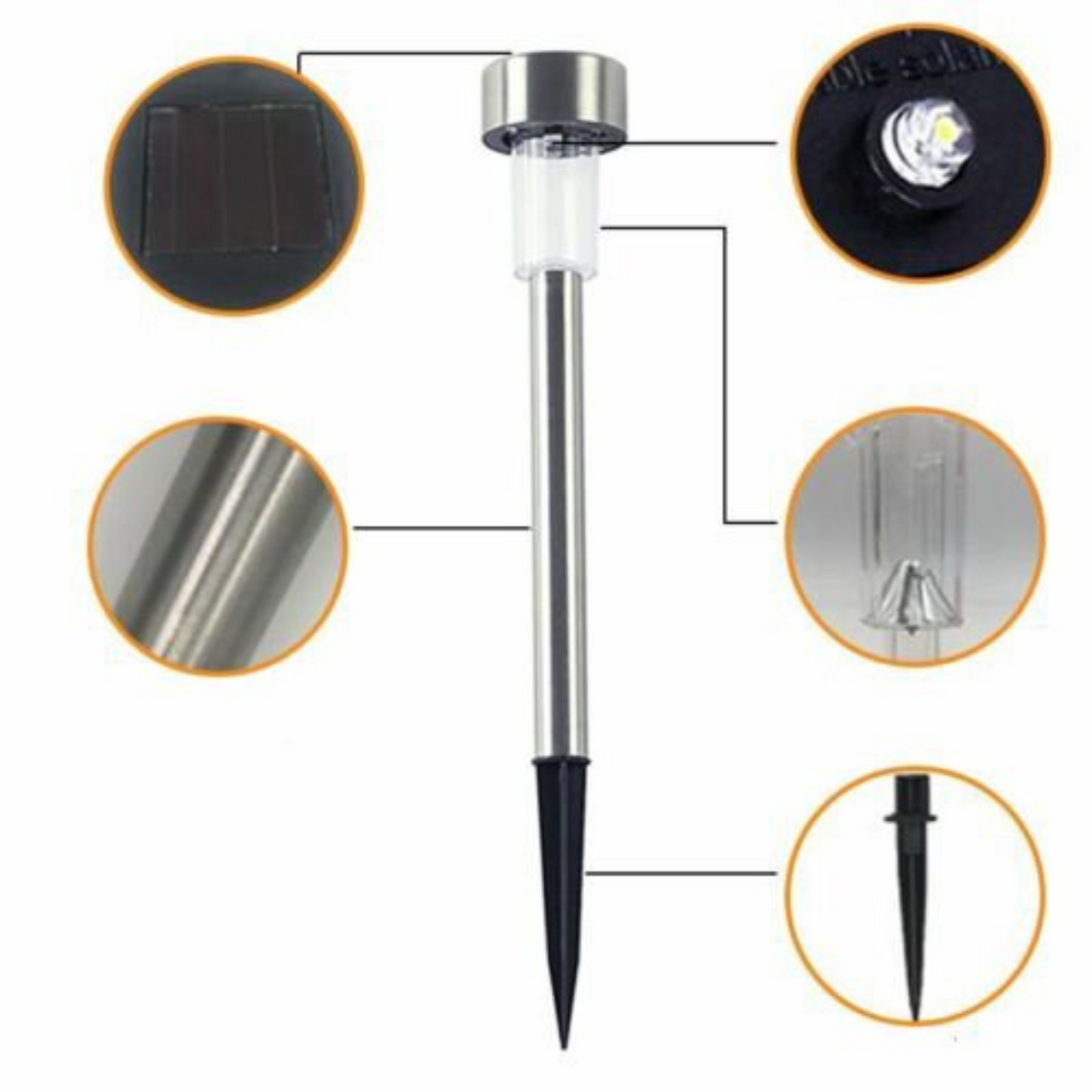 Outdoor Ground Waterproof Solar Lights Garden Lawn LED Pathway Lamps