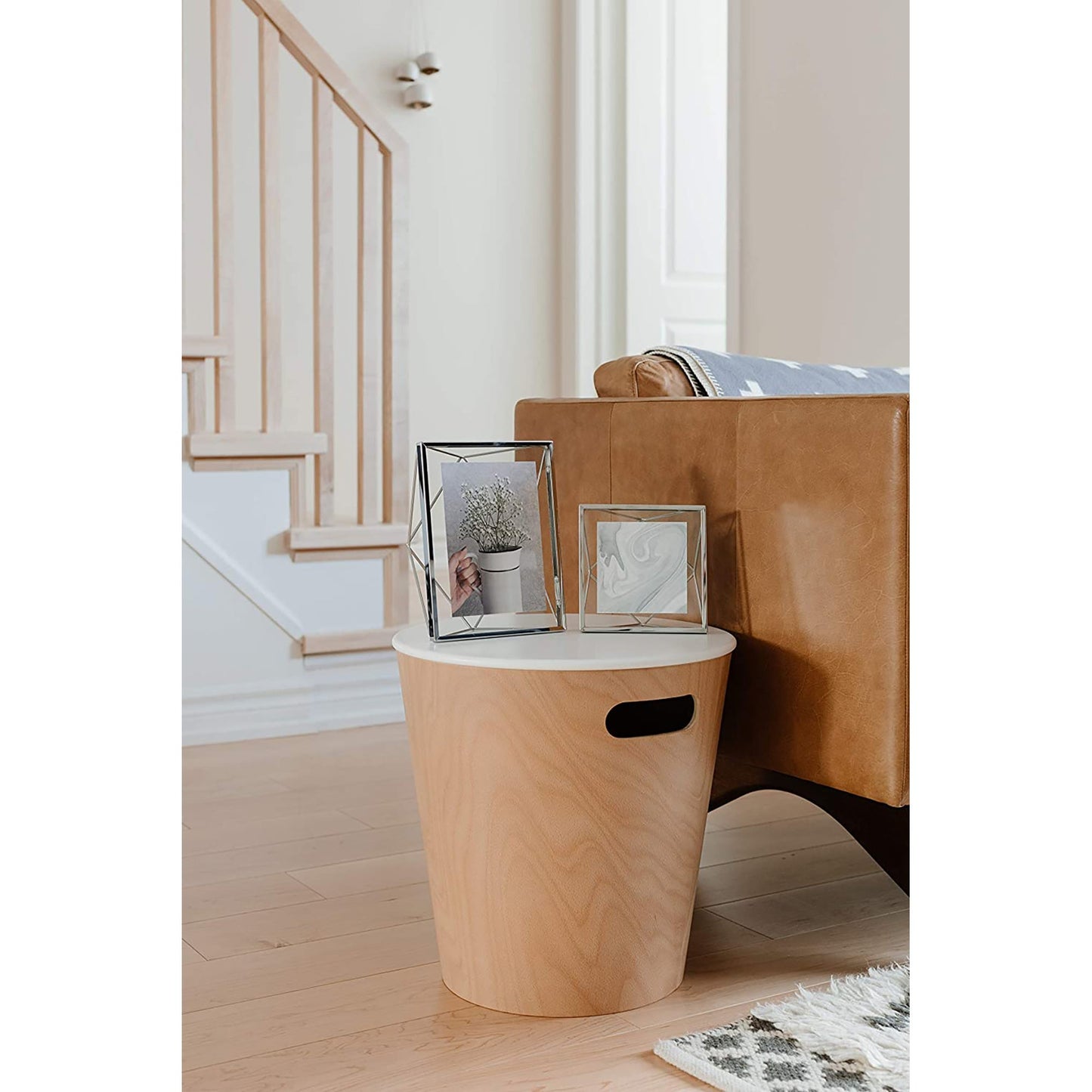 Geometric Picture Frame Prisma Picture Frame Photo Display for Desk or Wall Photo Display 4x4- Silver