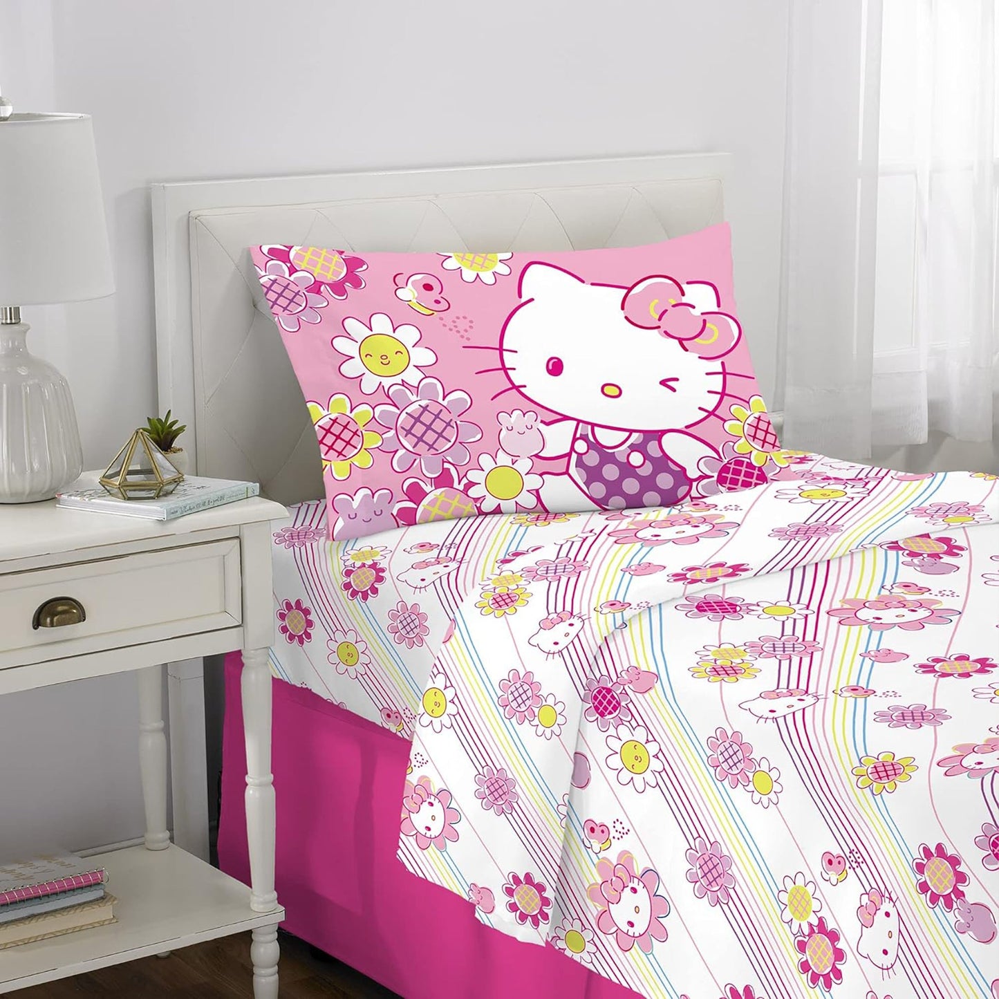 Kids Bedding Super Soft Microfibre Bed Sheet Set - Hello Kittty