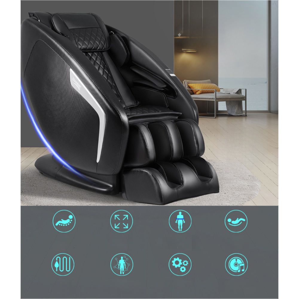 3D Electric Massage Chair Shiatsu Kneading Massager Zero Gravity Large Black