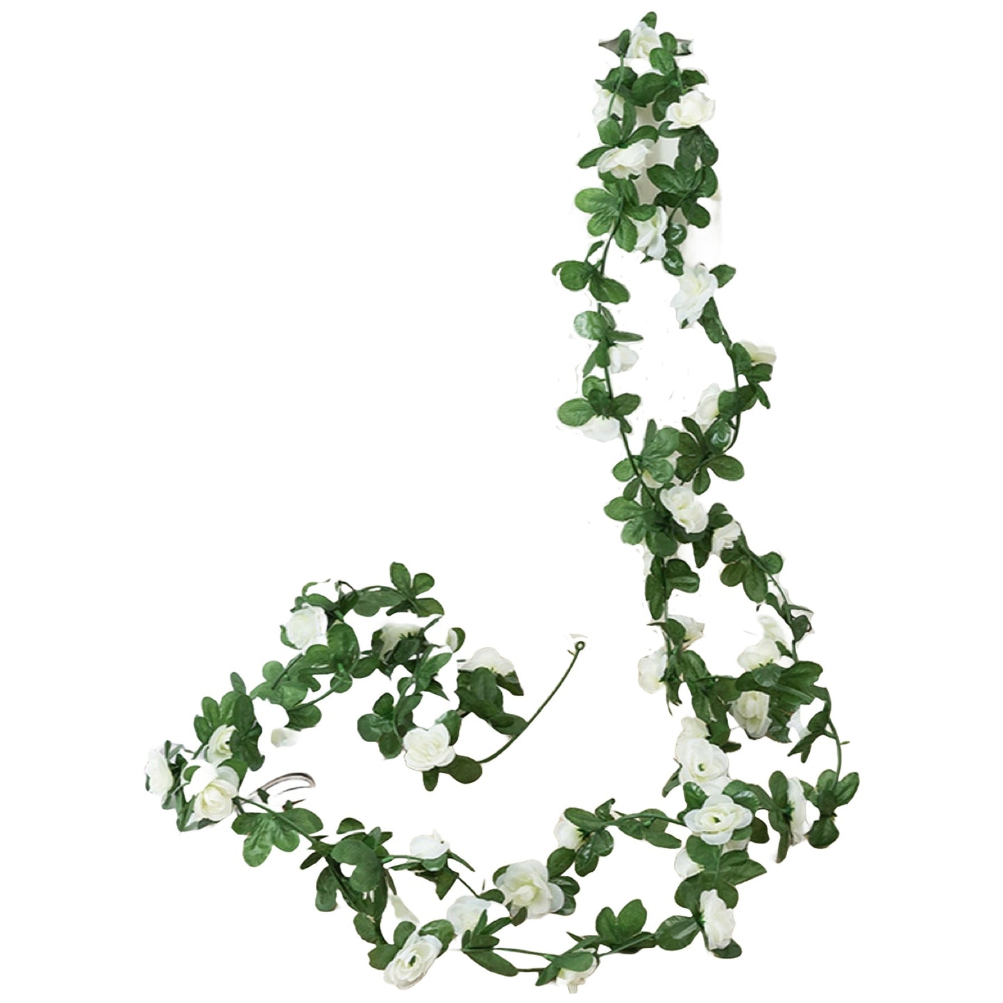 6pcs Artificial Silk Flowers and Ivy Vine Hanging Garland for Wedding