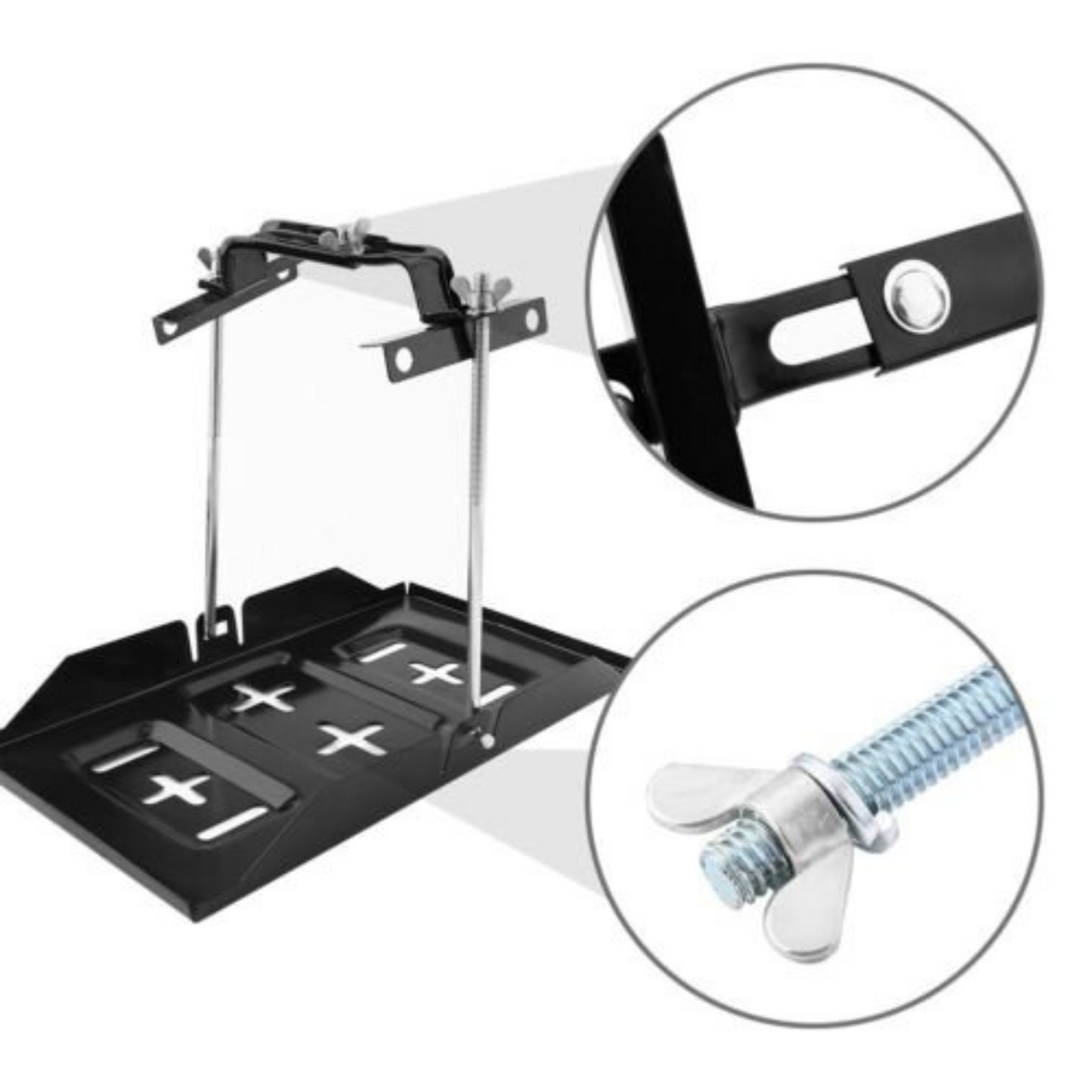 Universal Car Battery Tray Adjustable Hold Down Clamp Bracket 135 to 190mm