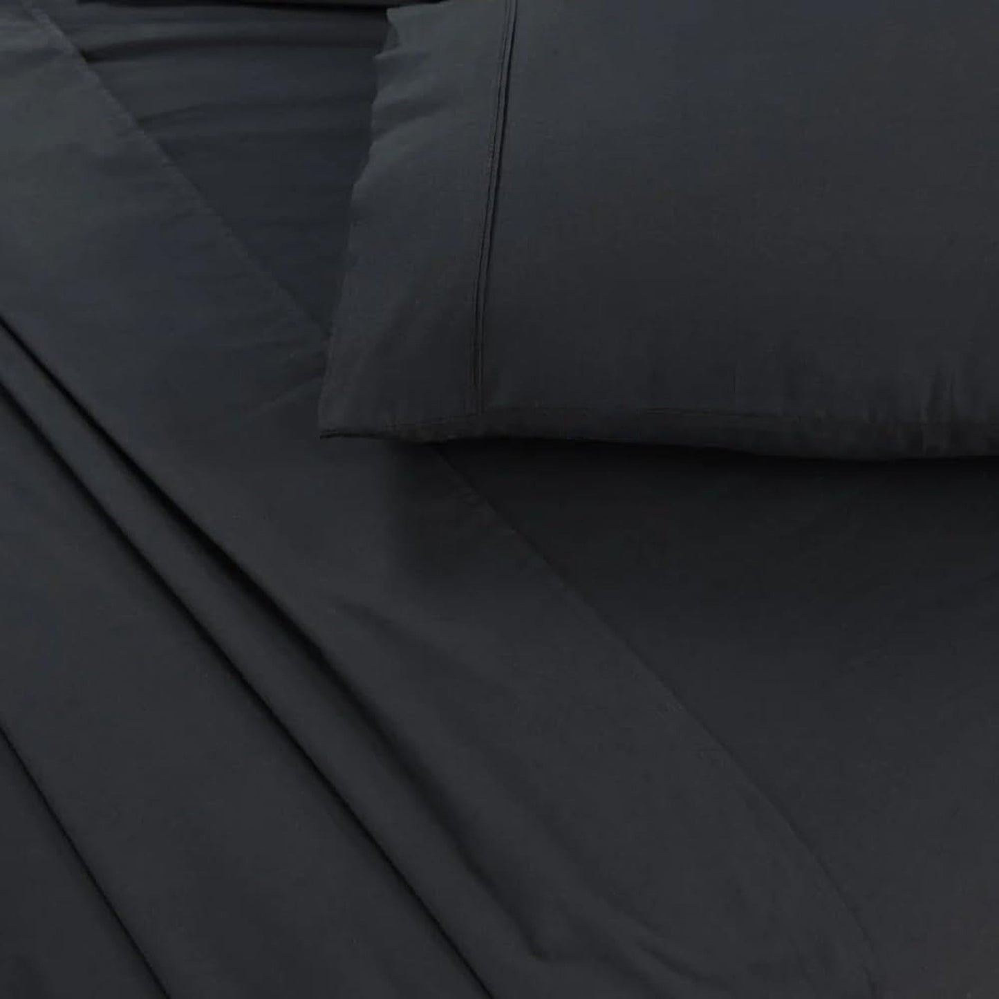100% Cotton Vintage Washed Bed Sheet Set - Charcoal