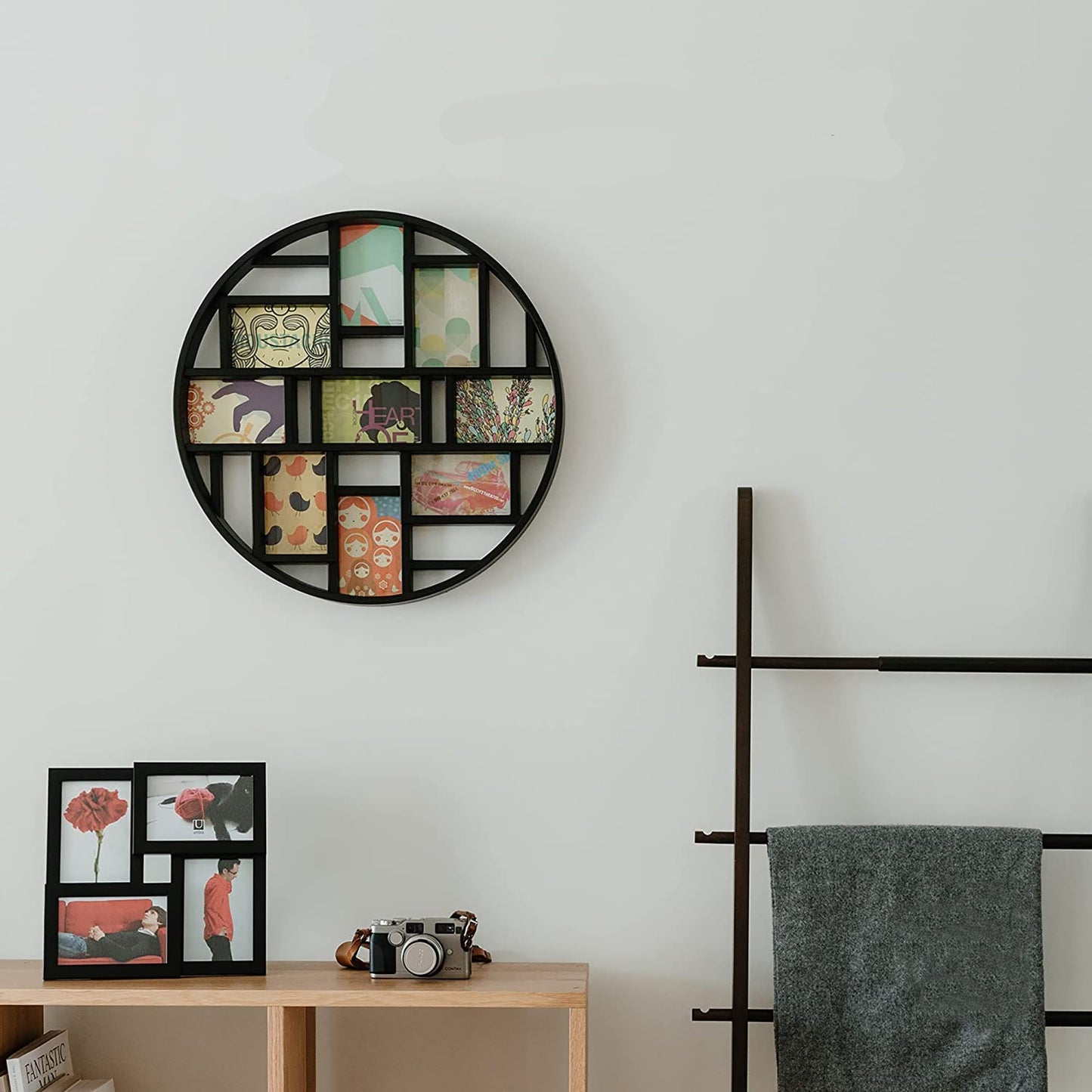 9 Opening Gallery Style Collage Wall Frame - Black