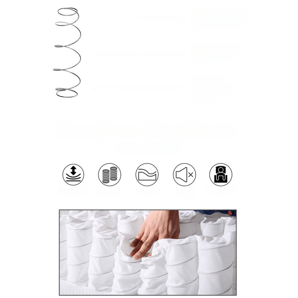 Bedding Euro Top Cool Gel Pocket Spring Mattress - 34cm Double/Queen/King