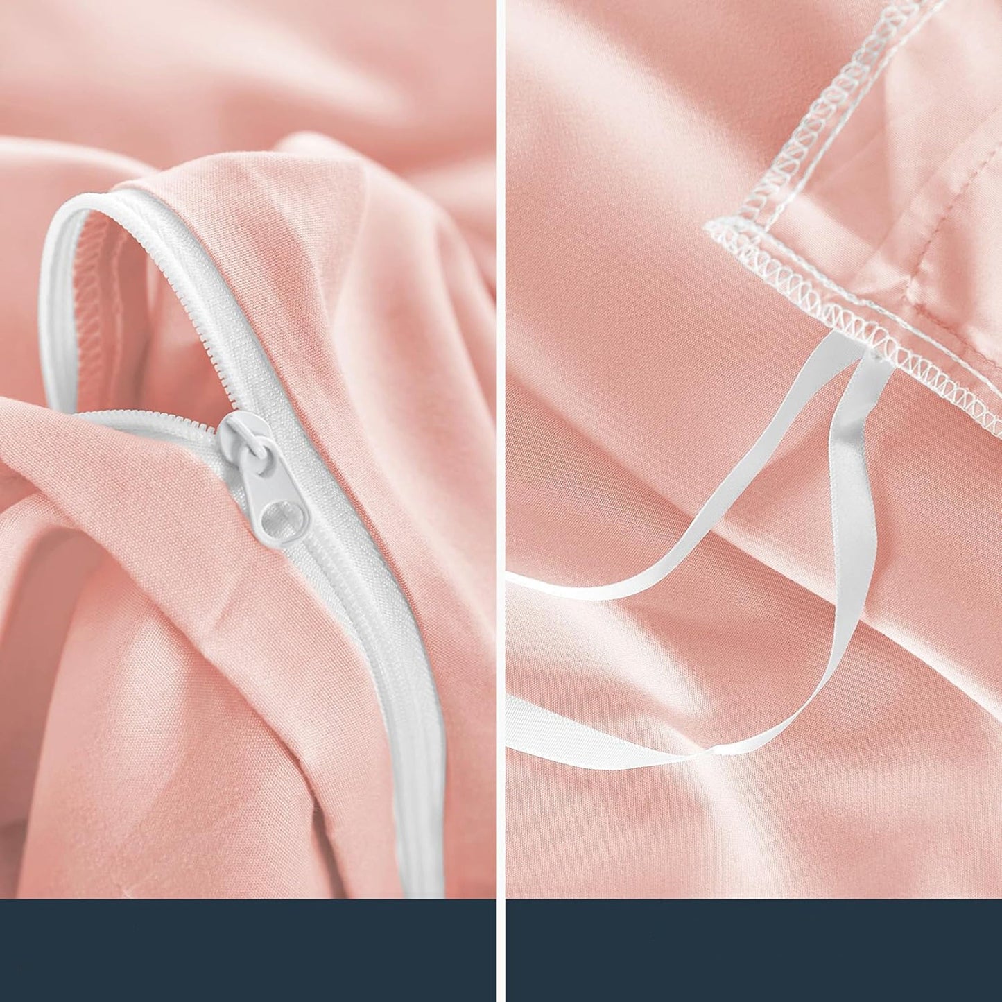 1000TC Ultra Soft Microfiber Duvet Doona Cover Quilt Cover Set - Ruffle Light Pink