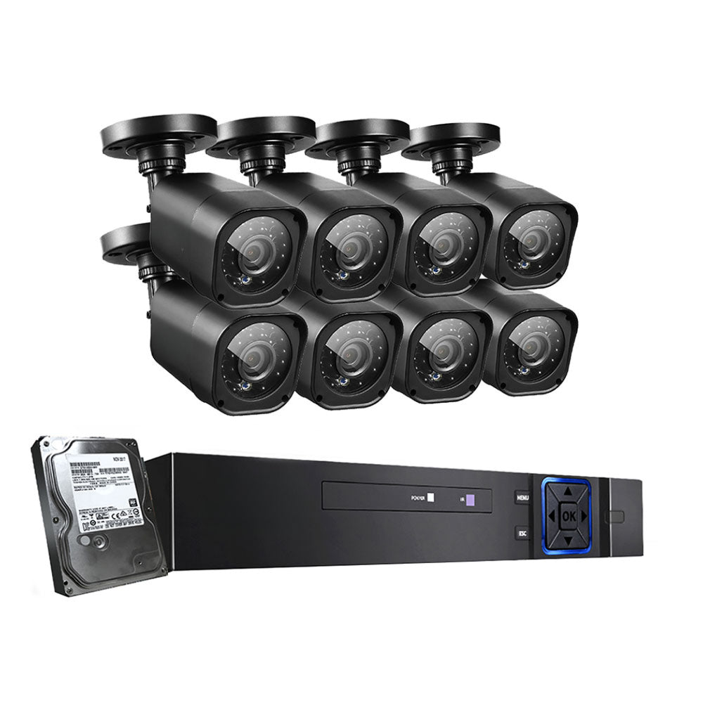 CCTV Camera Home Security System 8CH DVR 1080P 1TB Hard Drive Outdoor
