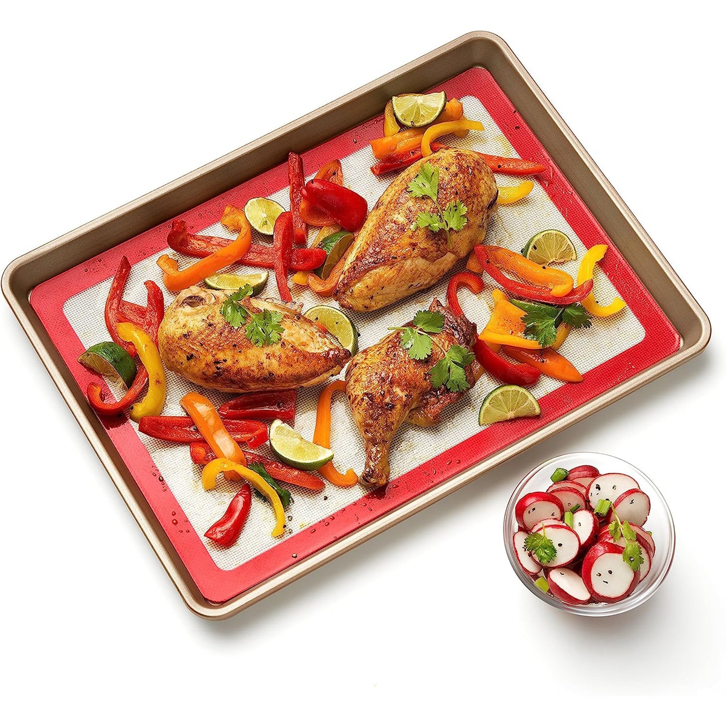 Durable Food Safe Silicone Baking Mat - Red