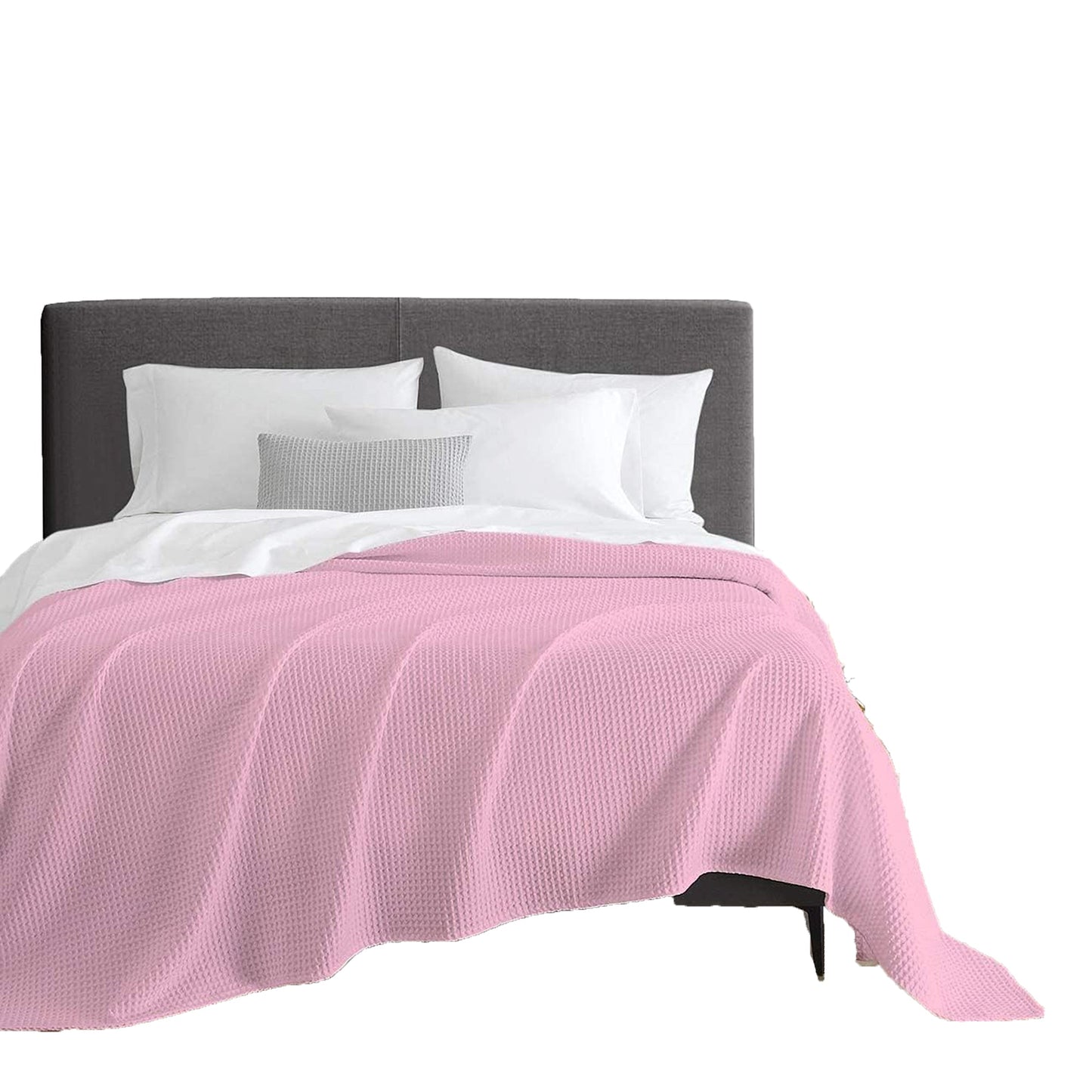 Lightweight Breathable 100% Egyptian Cotton Blanket - Pink