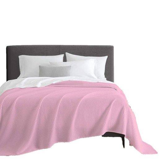 Lightweight Breathable 100% Egyptian Cotton Blanket - Pink