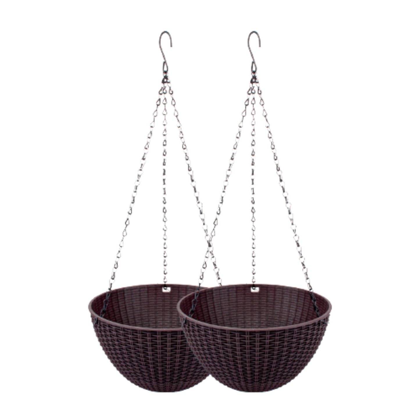 2pcs Stylish Unique Garden Hanging Planters Various Colours 13 x 25 cm